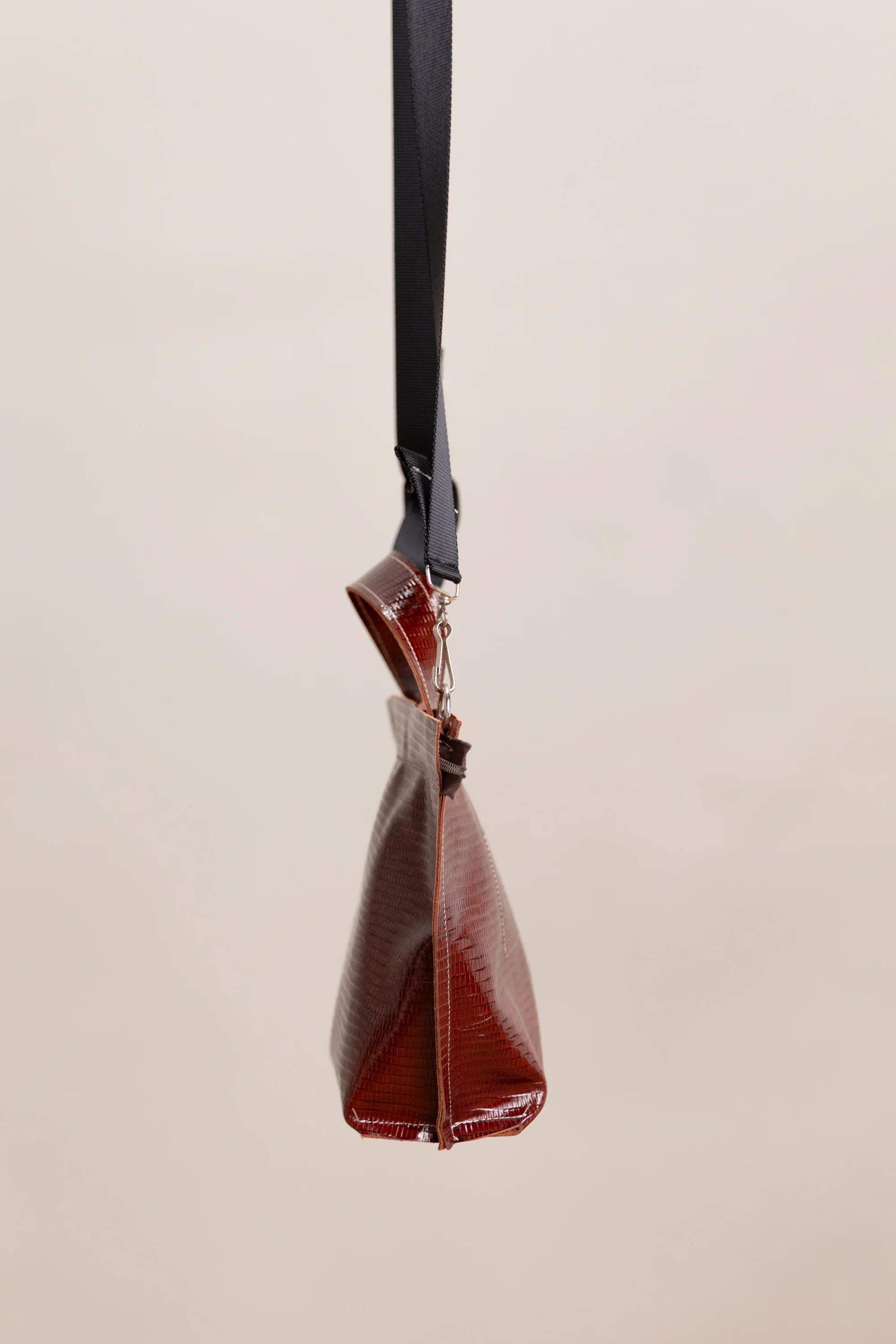 MINI SHOPPER BAG IN BROWN LEATHER - Image 6