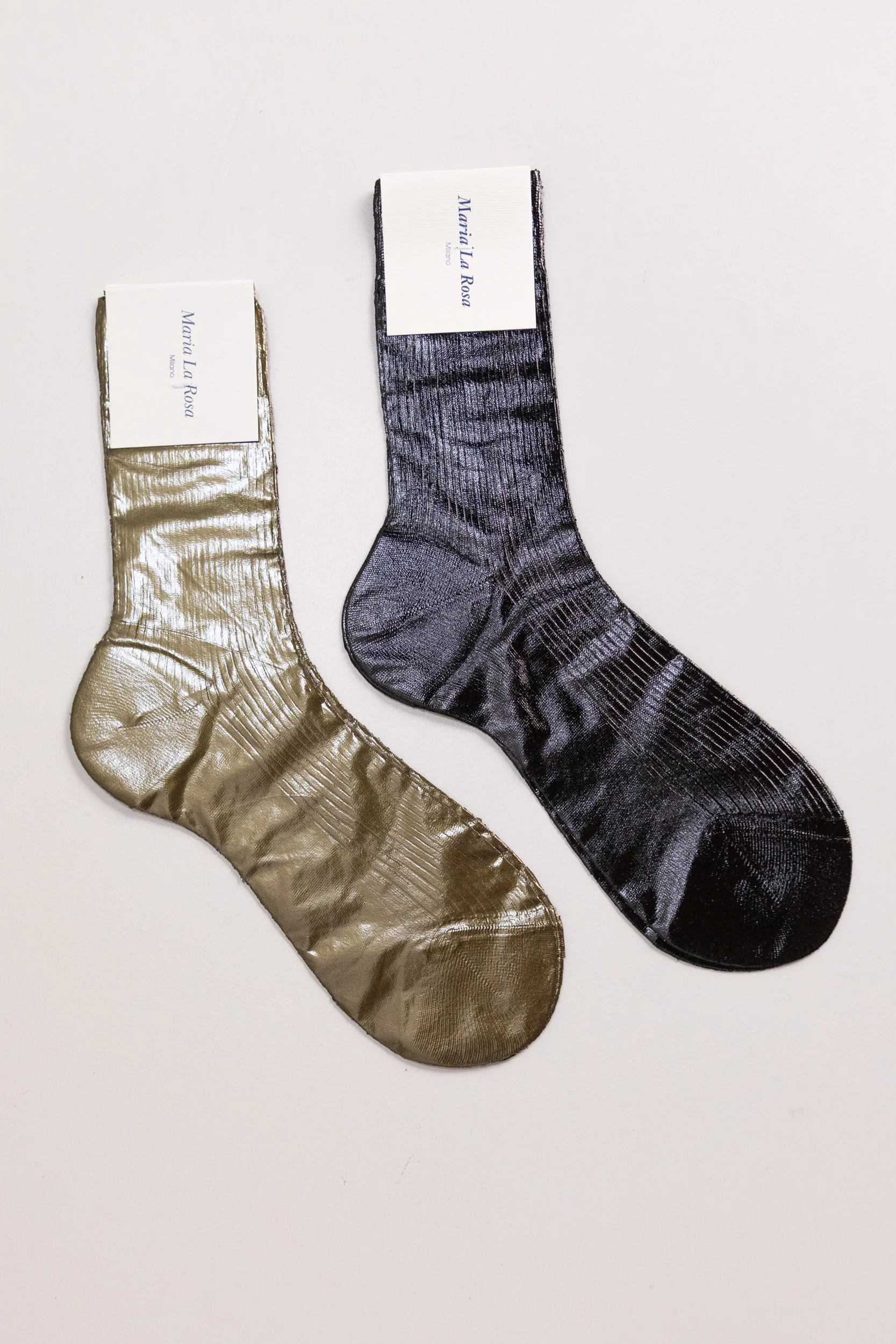 ONE RIBBED LAMINATE SOCKS IN BOSCO - Image 2