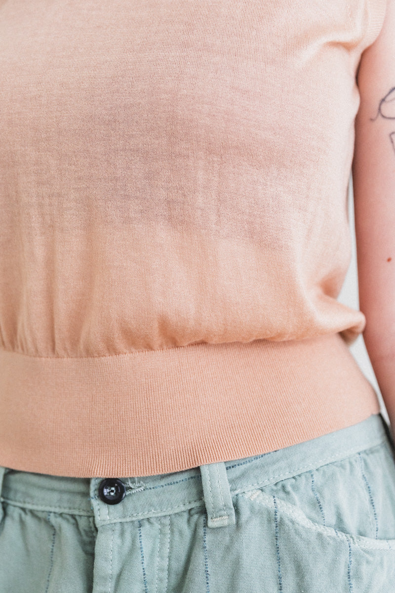 ORIA TOP IN CAMEL TENCEL CASHMERE KNIT - Image 5