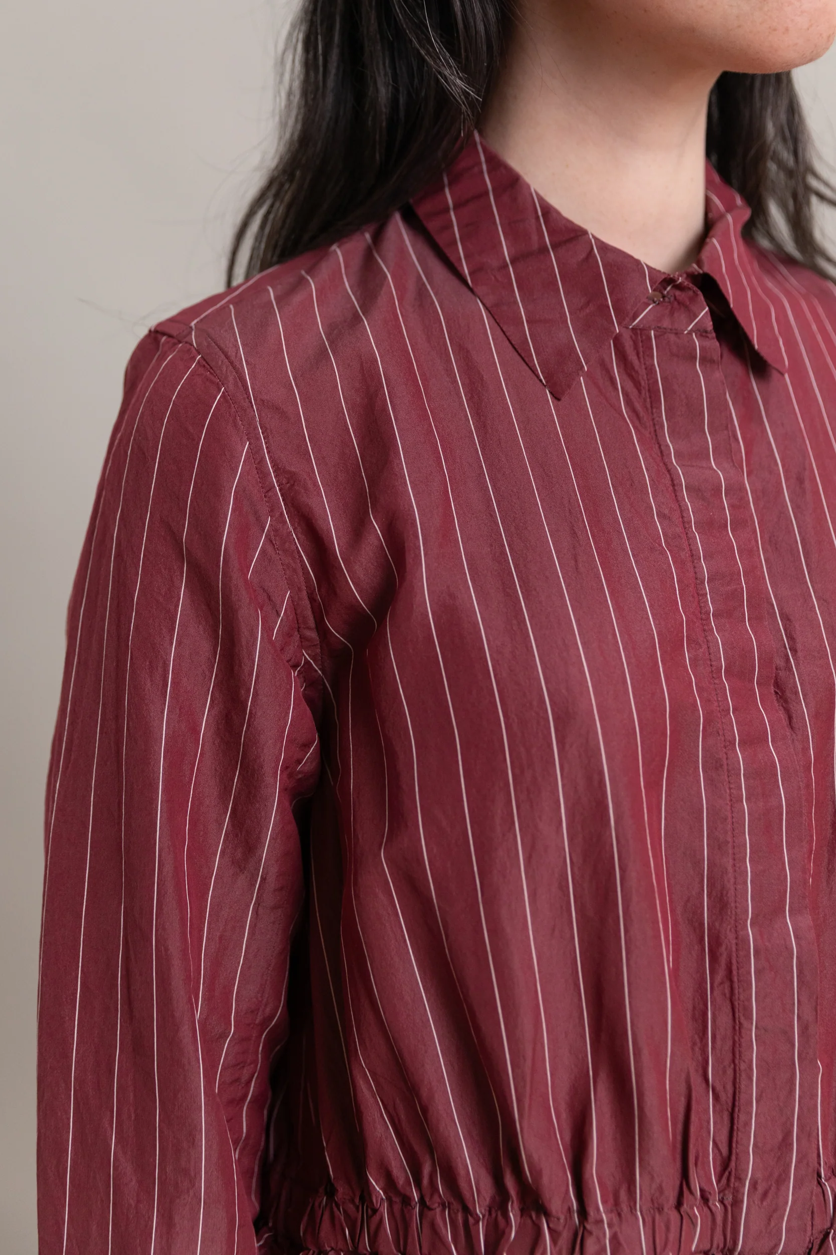 PANZY DRESS IN WINE COTSILK - Image 2