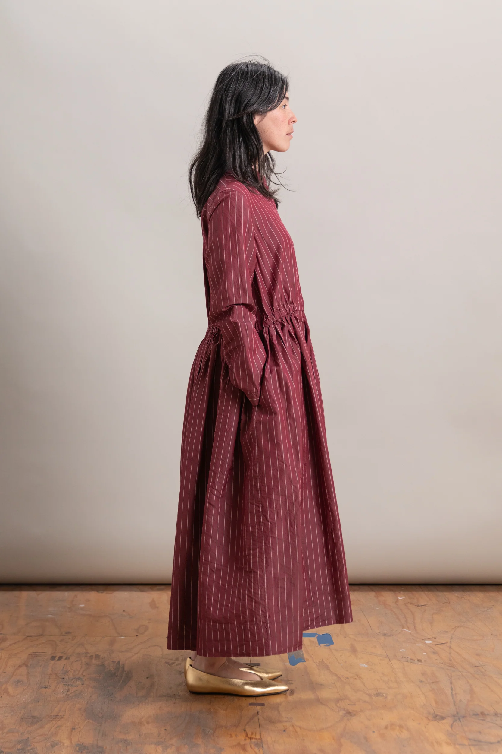 PANZY DRESS IN WINE COTSILK - Image 4