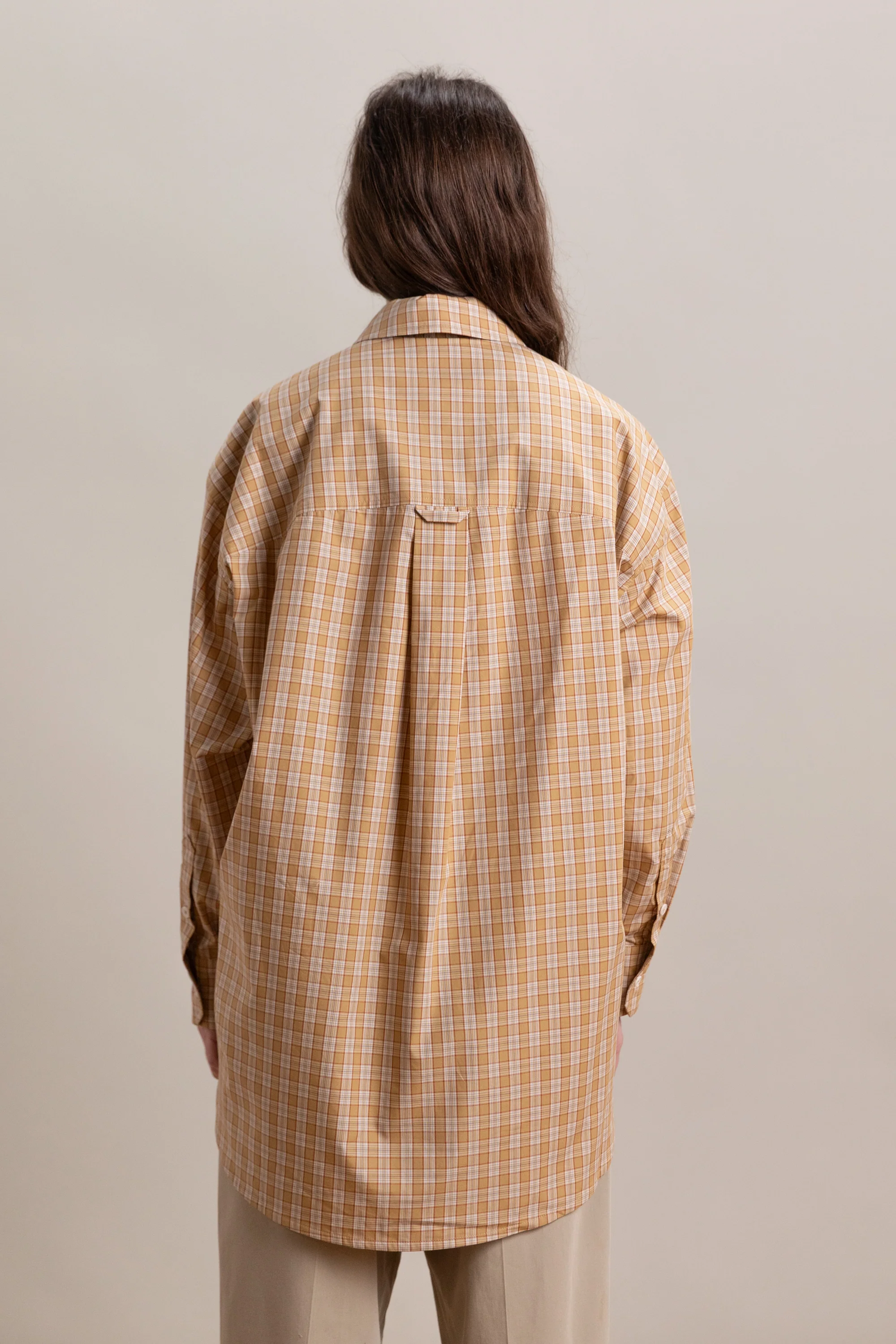 PHOEBE SHIRT IN CHECK JAPANESE COTTON DYED VOILE - Image 4
