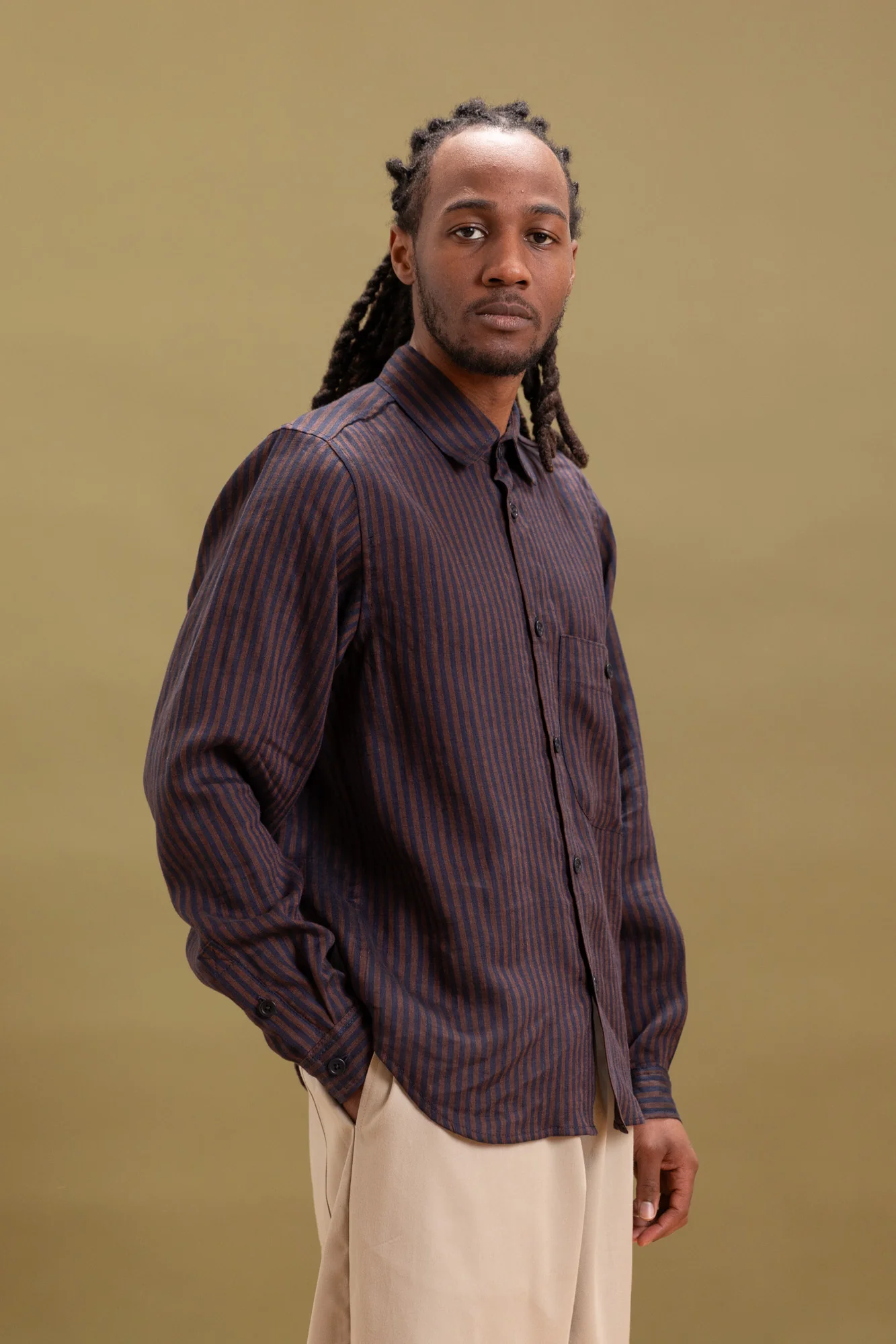 PINTOR SHIRT IN STRIPED LINEN - Image 3