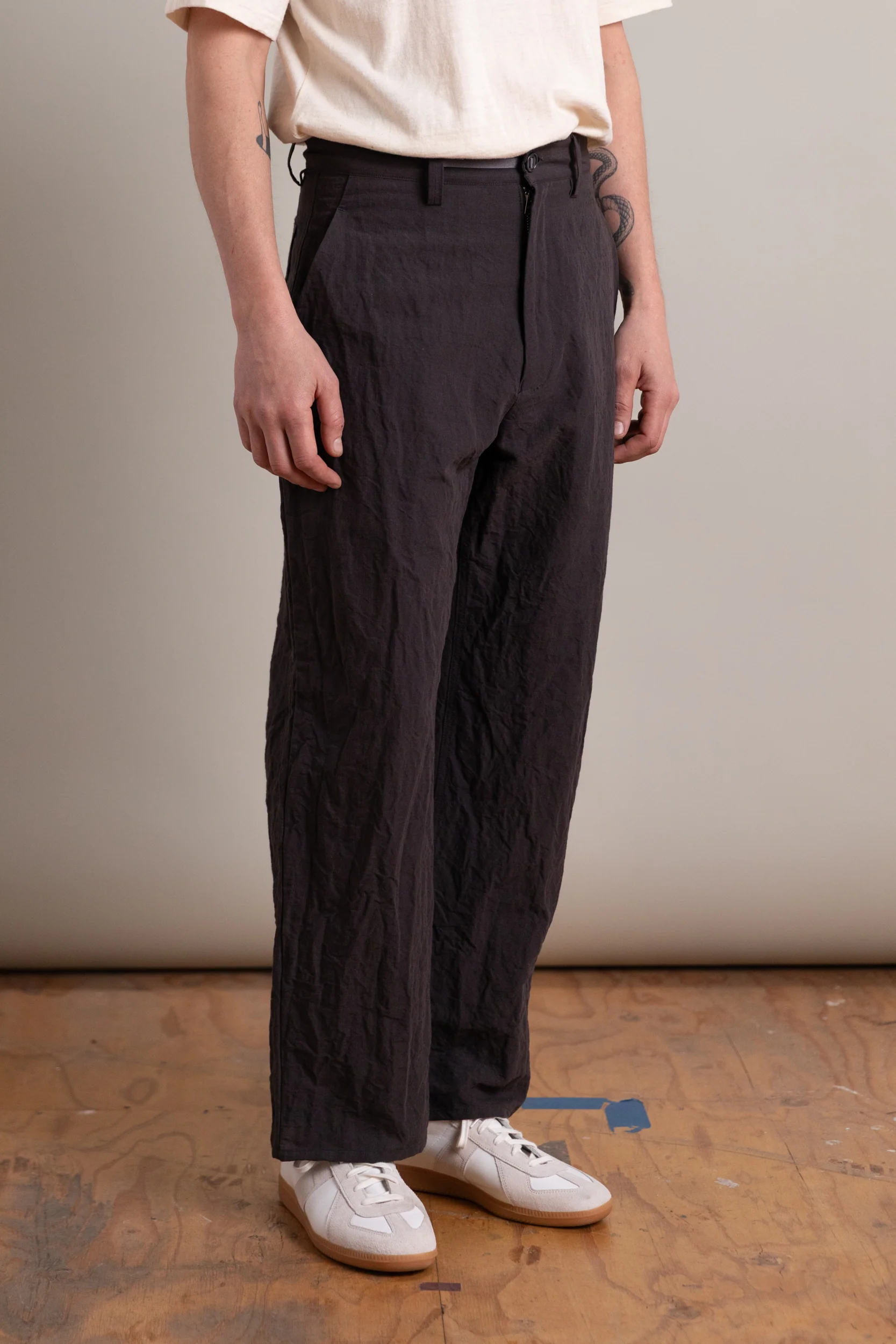 R0 P4 WIDE PANTS IN EARTH LINEN - Image 4