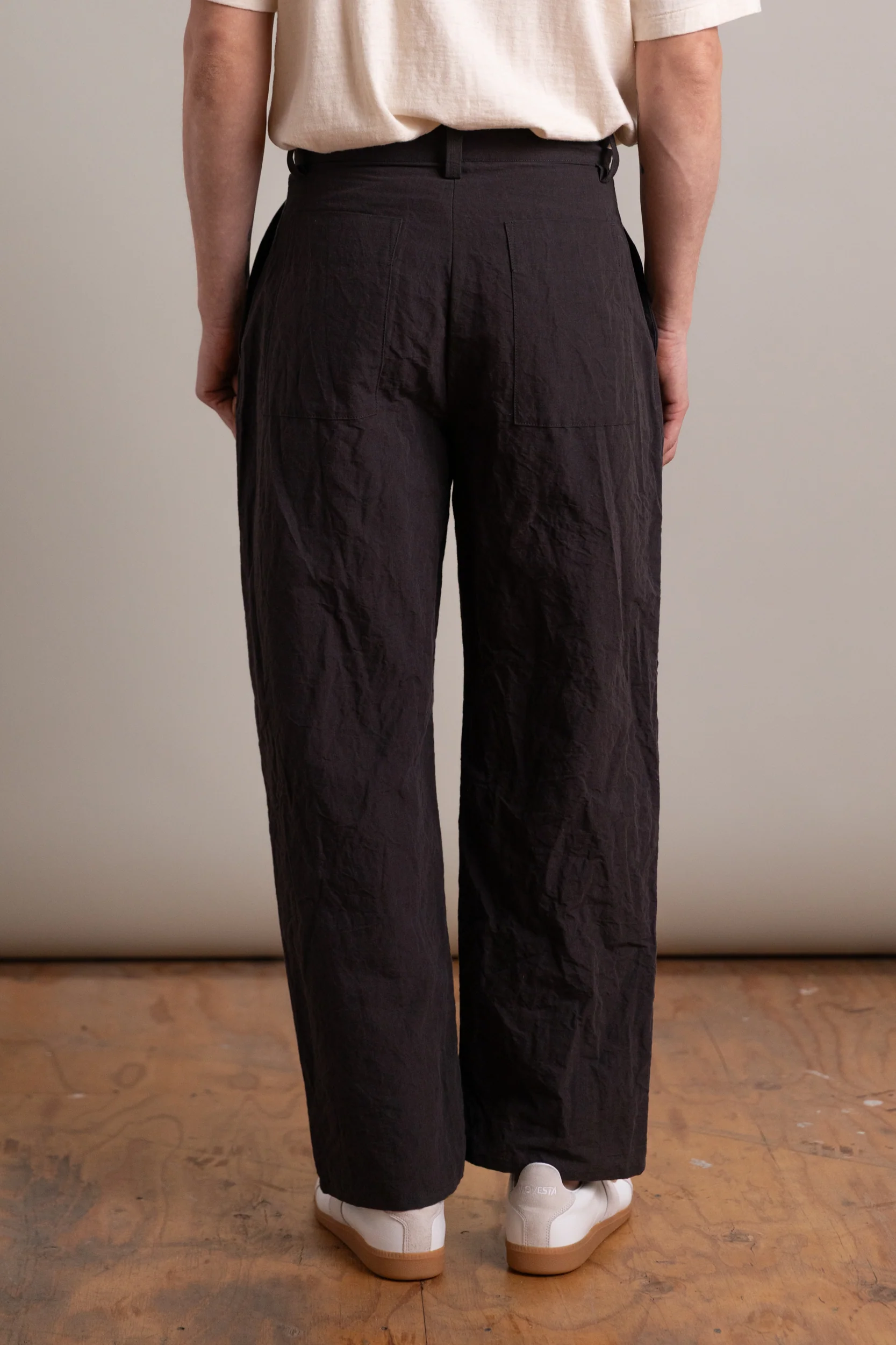 R0 P4 WIDE PANTS IN EARTH LINEN - Image 5