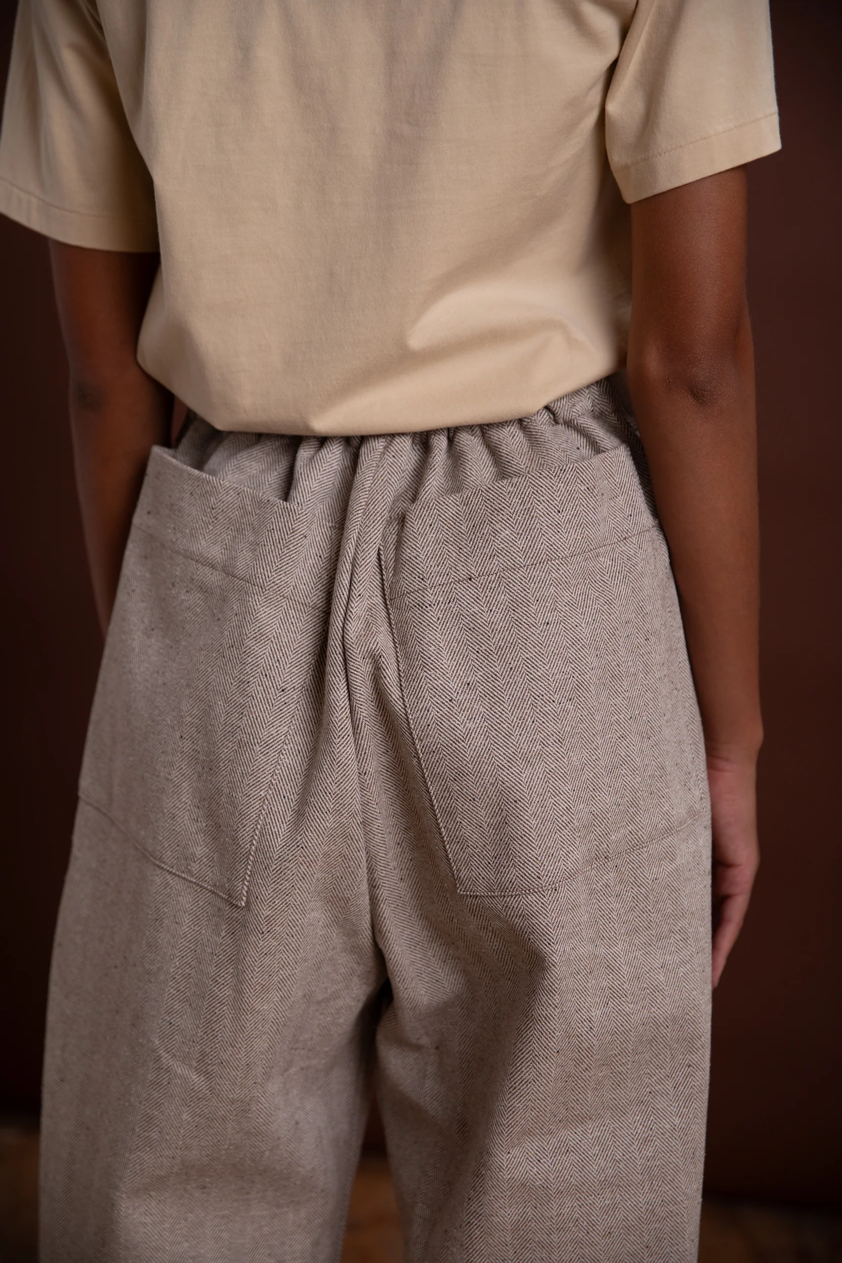 R19 P3 BUCKET PANTS IN GRAVEL HERRINGBONE - Image 8