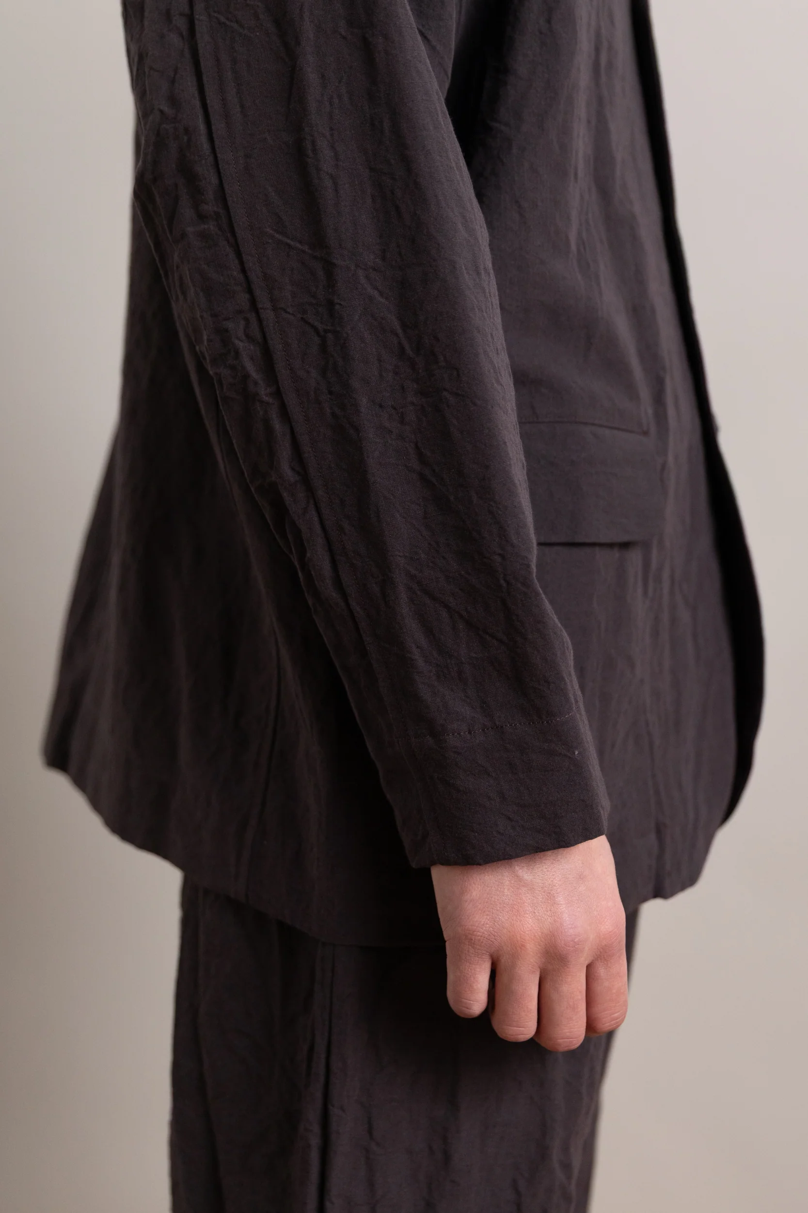 R20 Y4 BIG BLAZER IN EARTH LINEN - Image 5