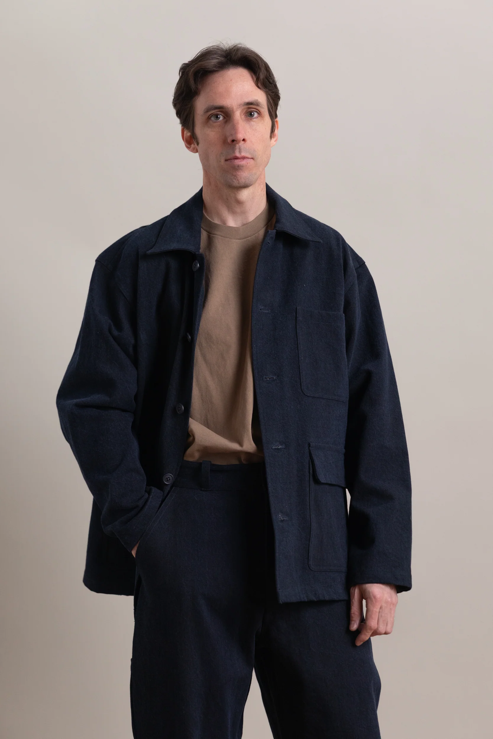 R20J2 JEBOK WORK JACKET IN BLUE SUMI INK DENIM - Image 4