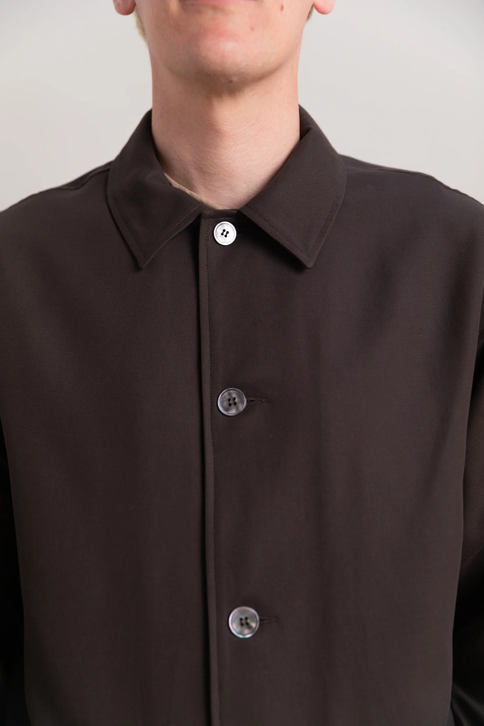 REPOS JACKET IN BROWN DOUBLE CLOTH - Image 2
