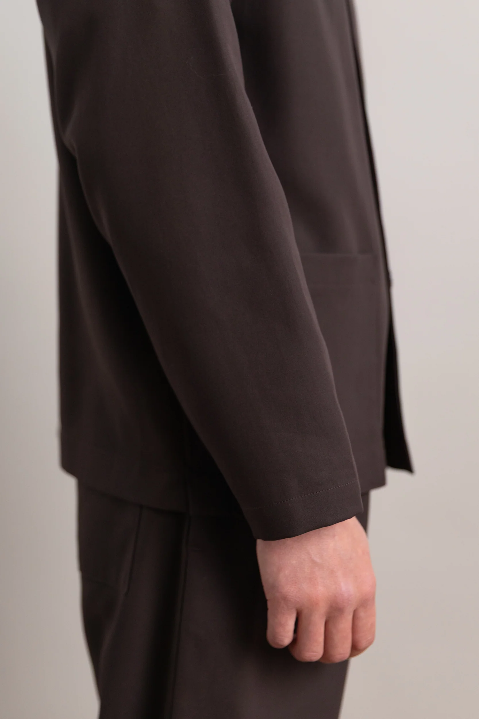 REPOS JACKET IN BROWN DOUBLE CLOTH - Image 5