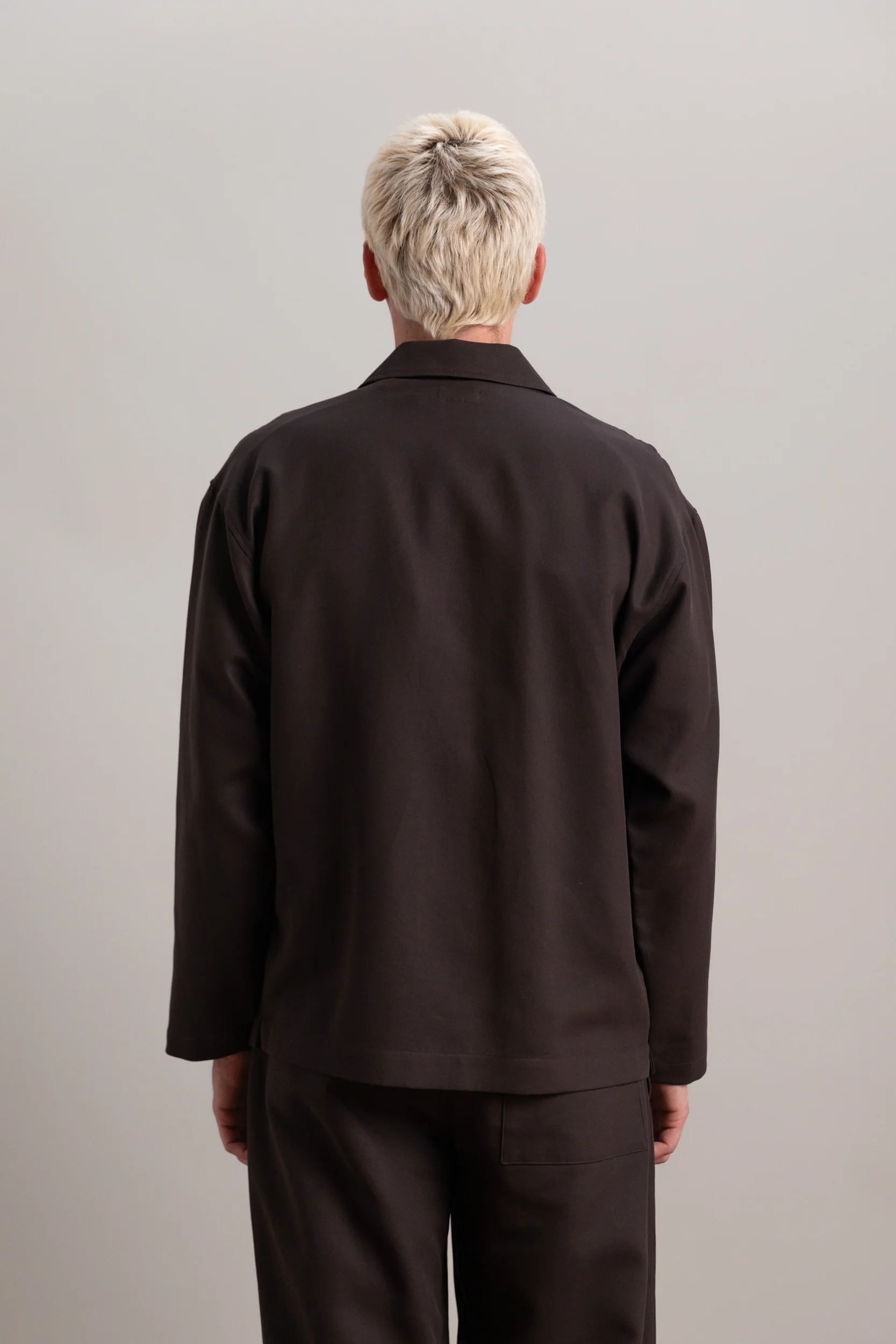 REPOS JACKET IN BROWN DOUBLE CLOTH - Image 6