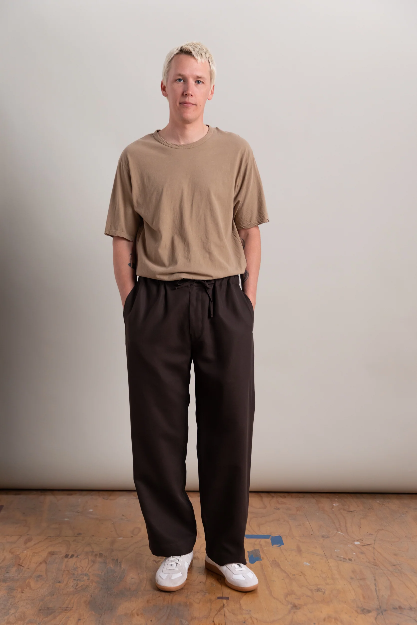 REPOS PANT IN BROWN DOUBLE CLOTH - Image 3