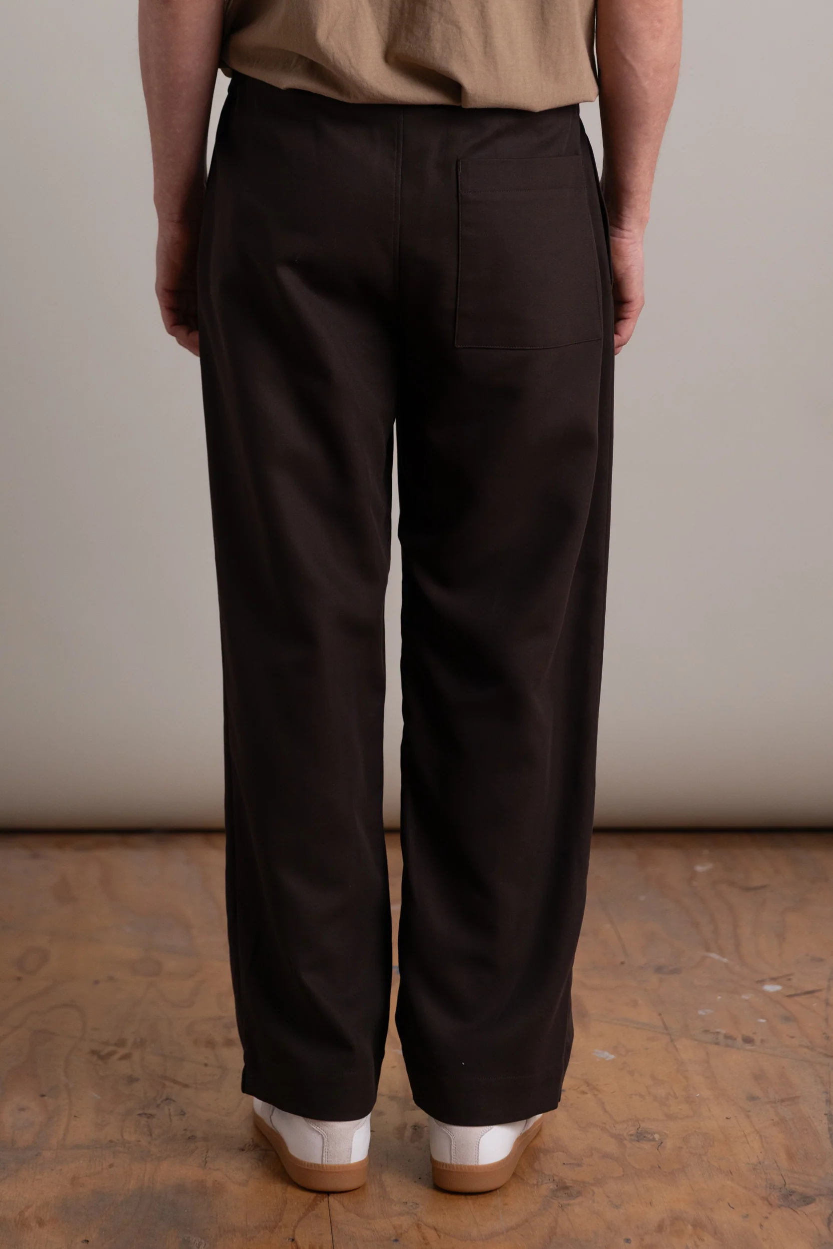 REPOS PANT IN BROWN DOUBLE CLOTH - Image 7