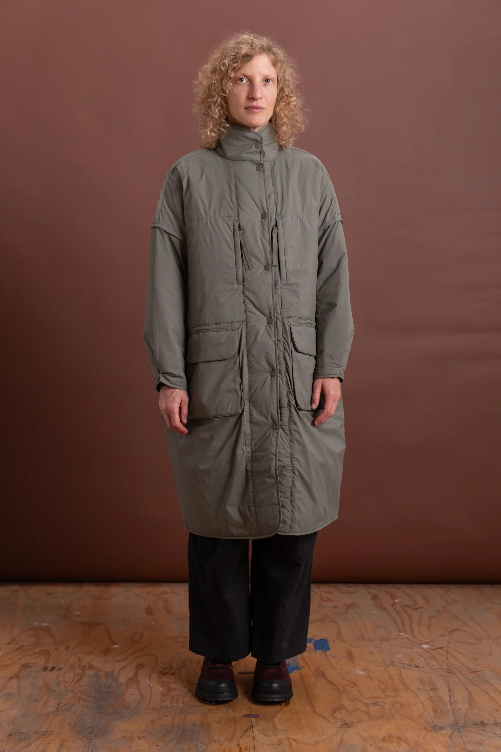 RESTORE COAT IN DUSTY OLIVE