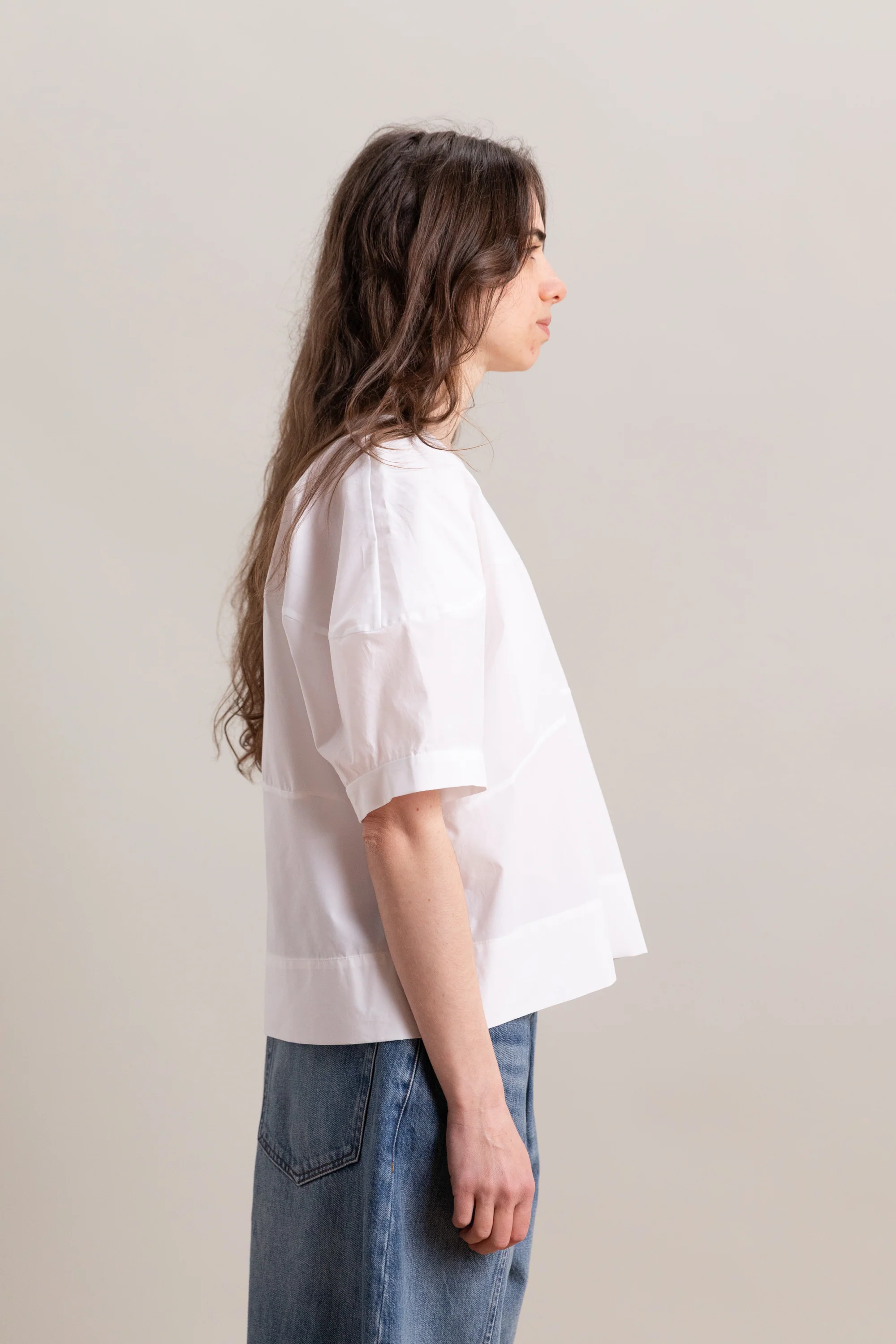 RUGBY TOP IN WHITE CRISP COTTON - Image 2