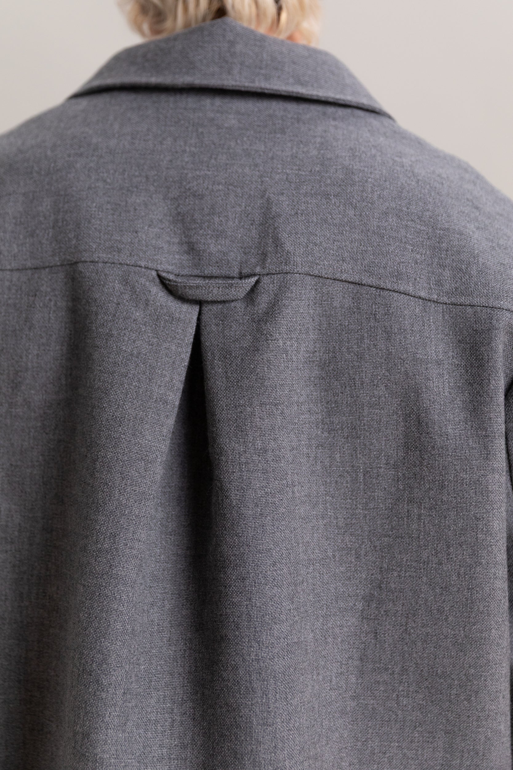SANDY JACKET IN GREY BRITISH WOOL - Image 10