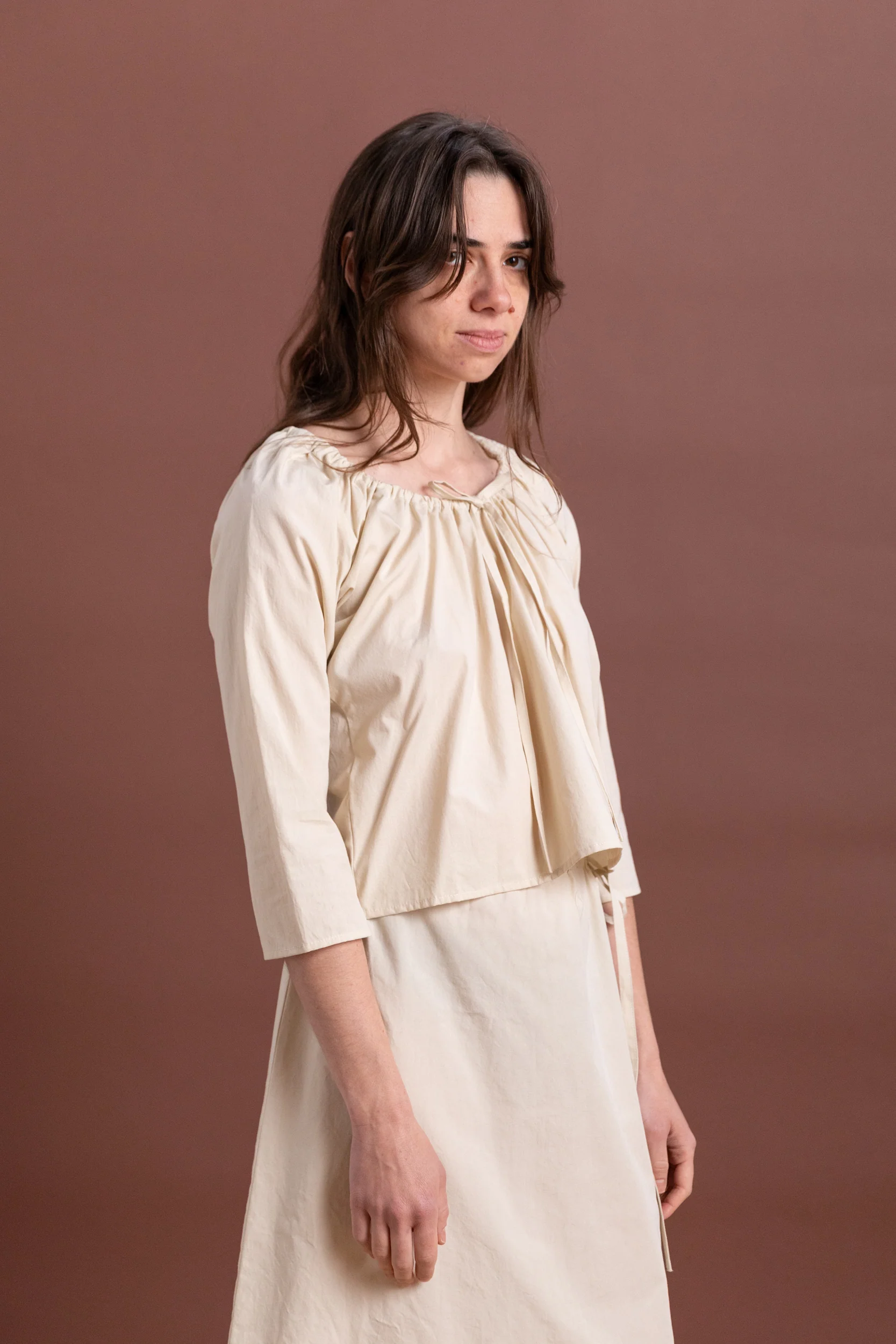 SCOOP TOP IN RICE COTTON POPLIN - Image 3