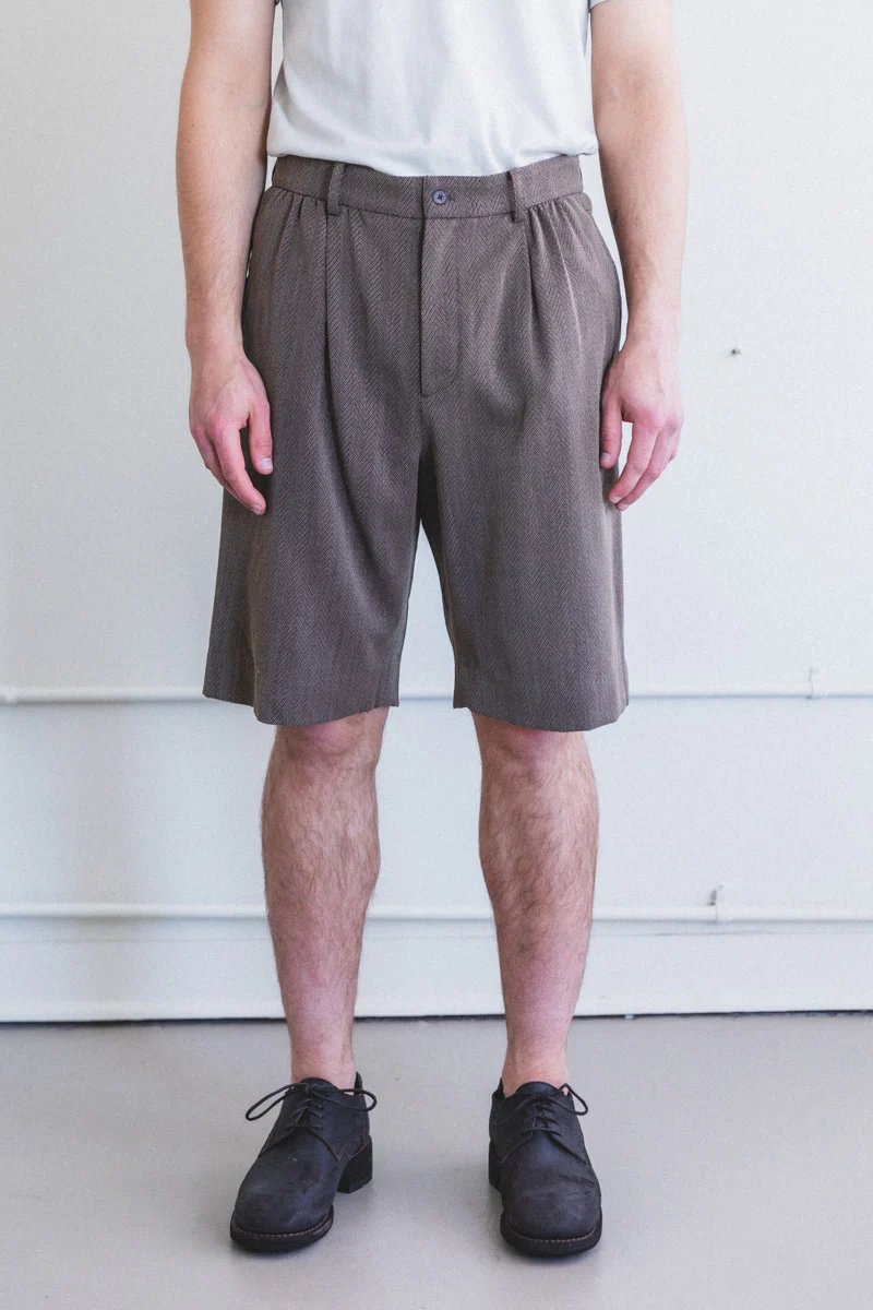 SHALY SHORTS IN SUMMER HERRINGBONE - Image 3