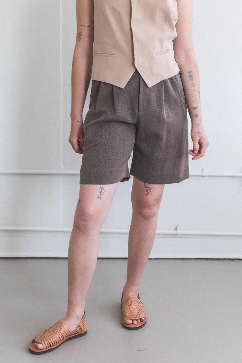 SHALY SHORTS IN SUMMER HERRINGBONE - Image 9