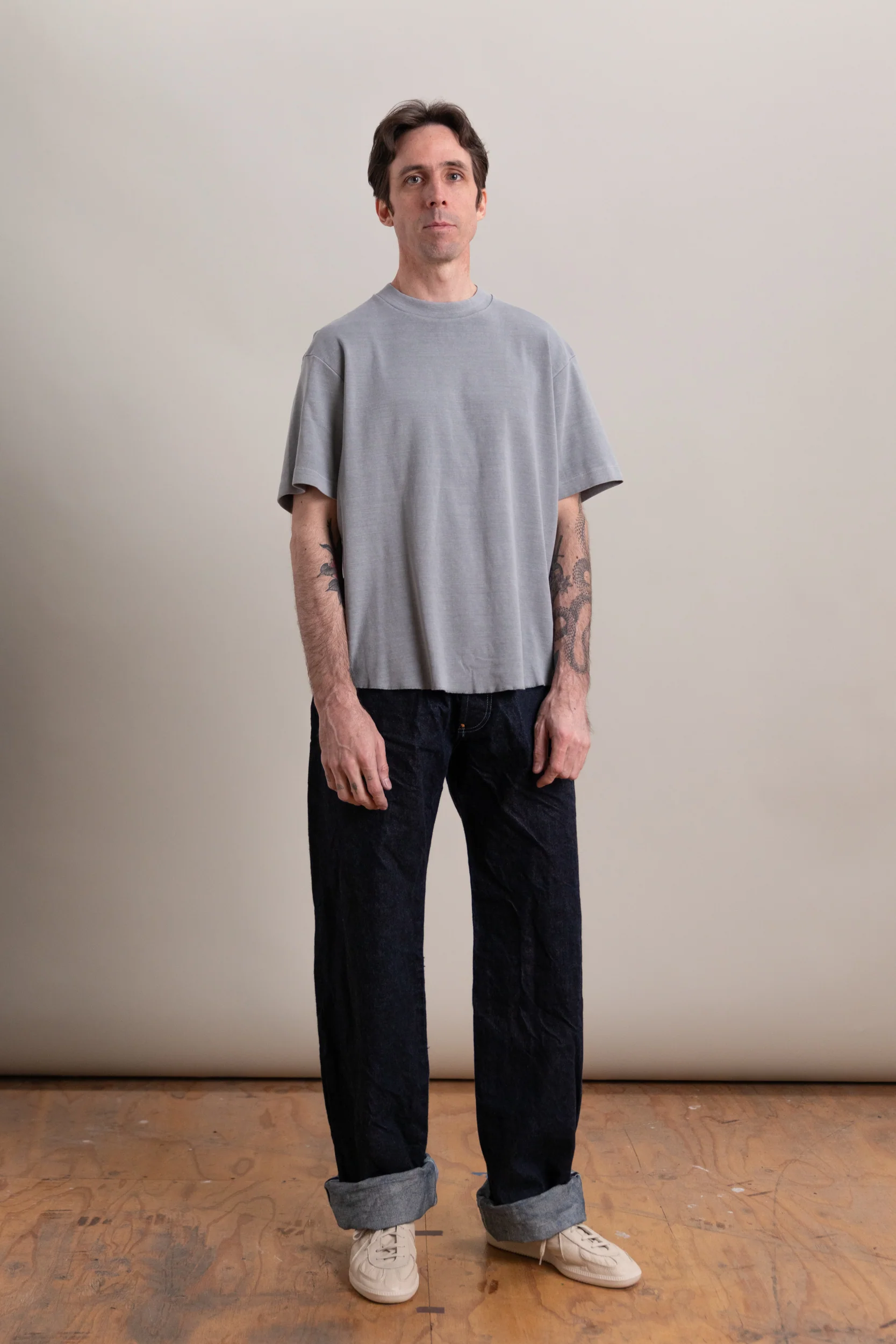 SIERRA STRIPE TEE SHIRT IN PIGMENT CHALK - Image 3