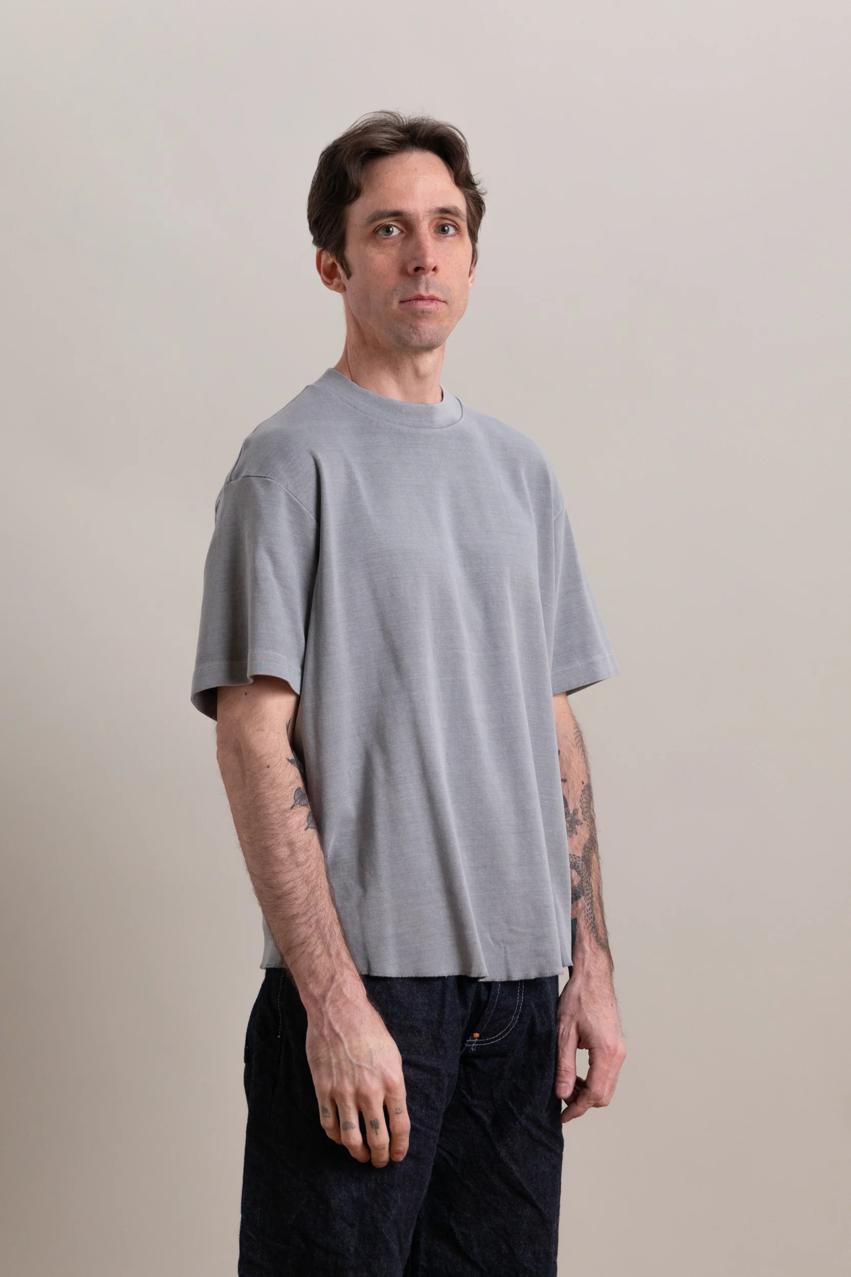 SIERRA STRIPE TEE SHIRT IN PIGMENT CHALK - Image 5