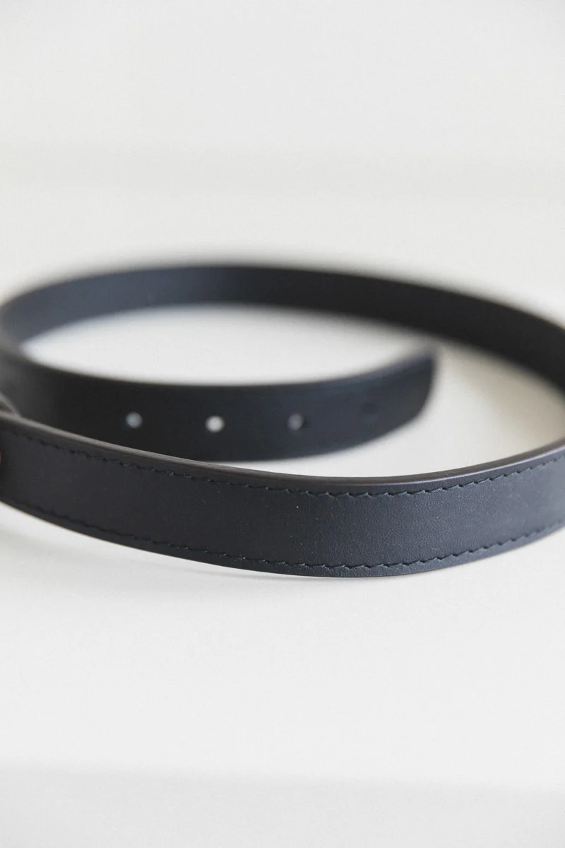 SIMPLE BELT IN BLACK VACHETTA LEATHER - Image 3