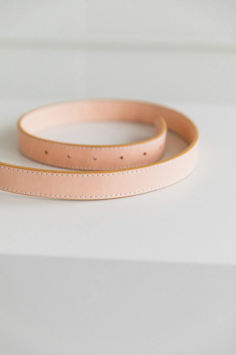 SIMPLE BELT IN NATURAL VACHETTA LEATHER - Image 3