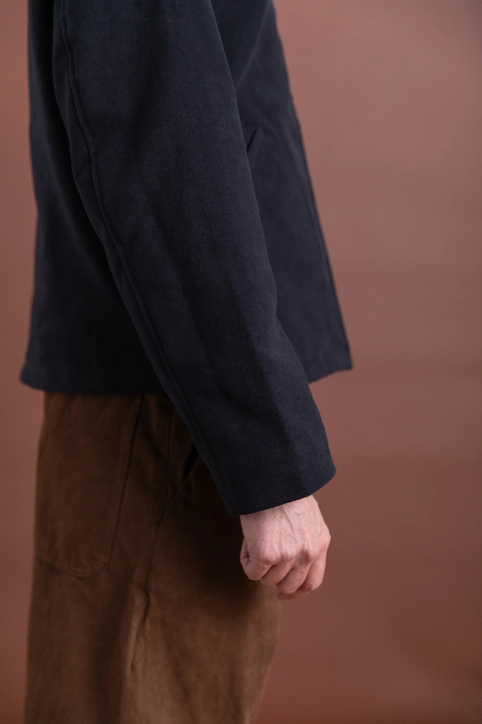SITE JACKET IN DARK NAVY COTTON MOLESKIN - Image 8