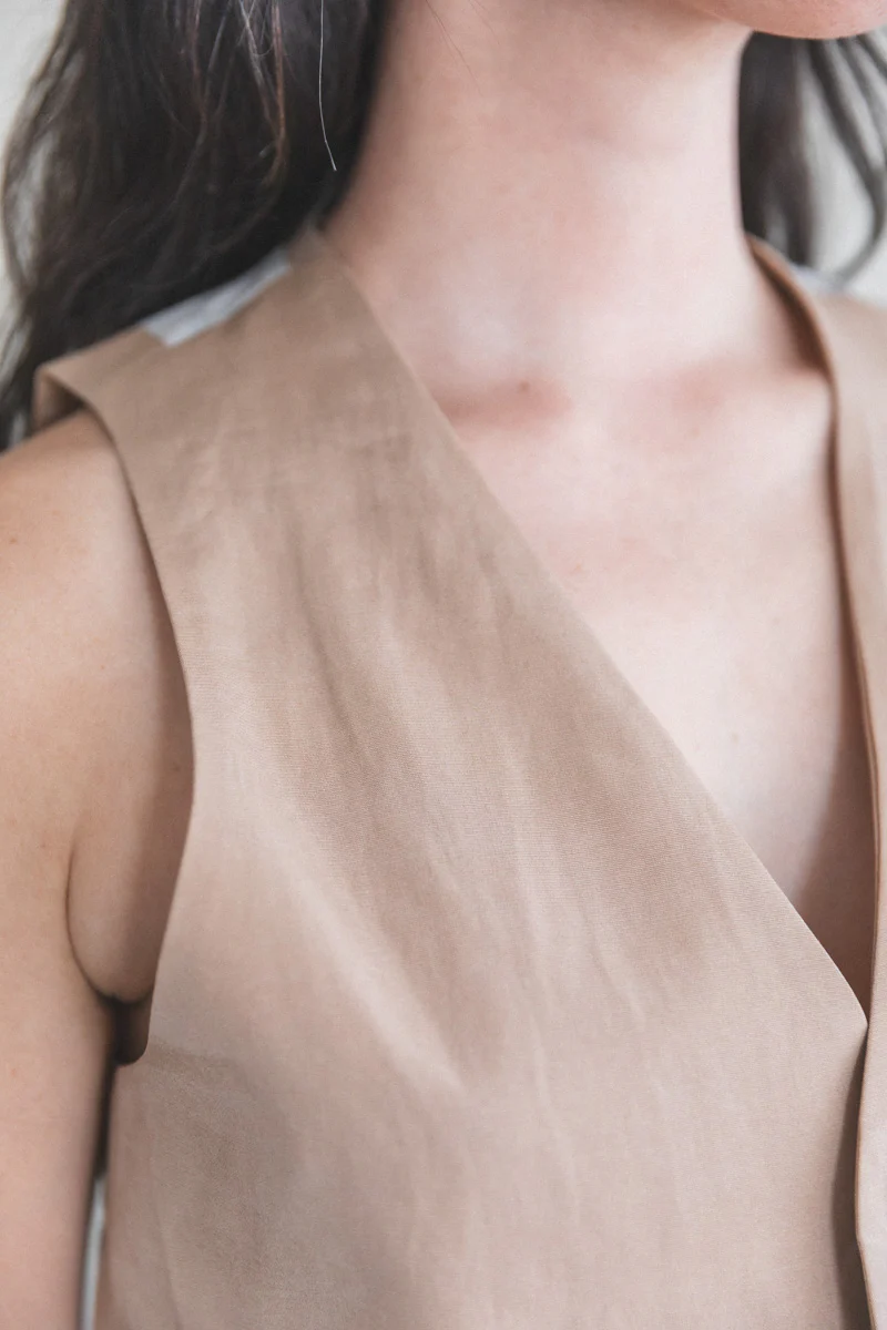 SIWA VEST IN WASHI CUPRO - Image 10
