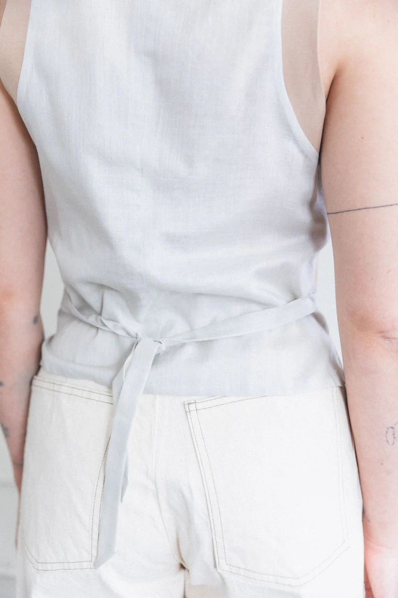 SIWA VEST IN WASHI CUPRO - Image 11
