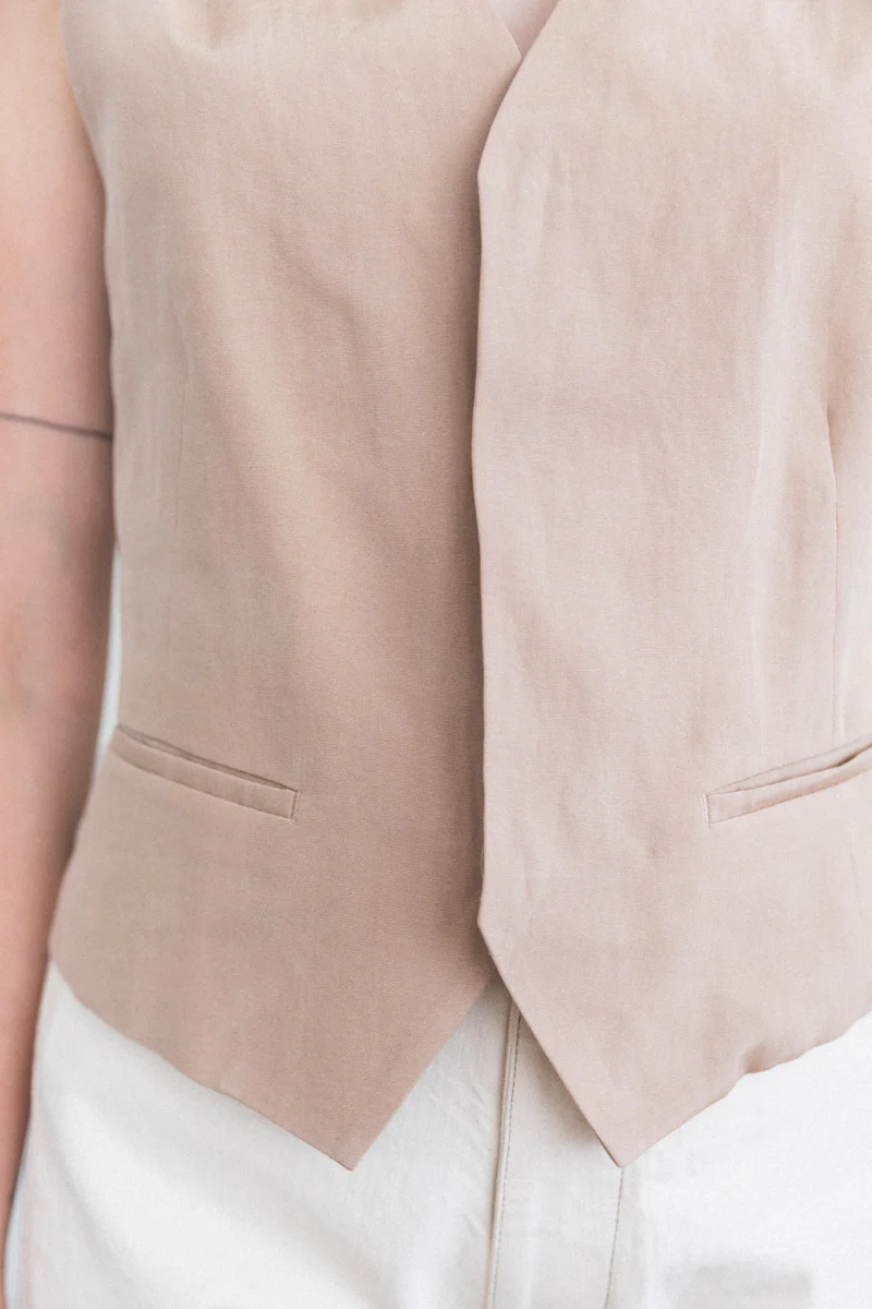 SIWA VEST IN WASHI CUPRO - Image 12