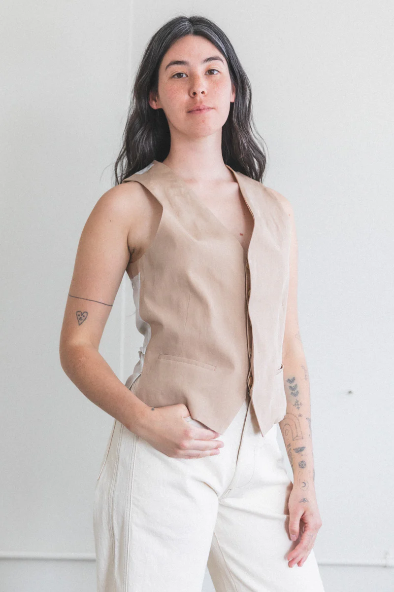 SIWA VEST IN WASHI CUPRO - Image 5
