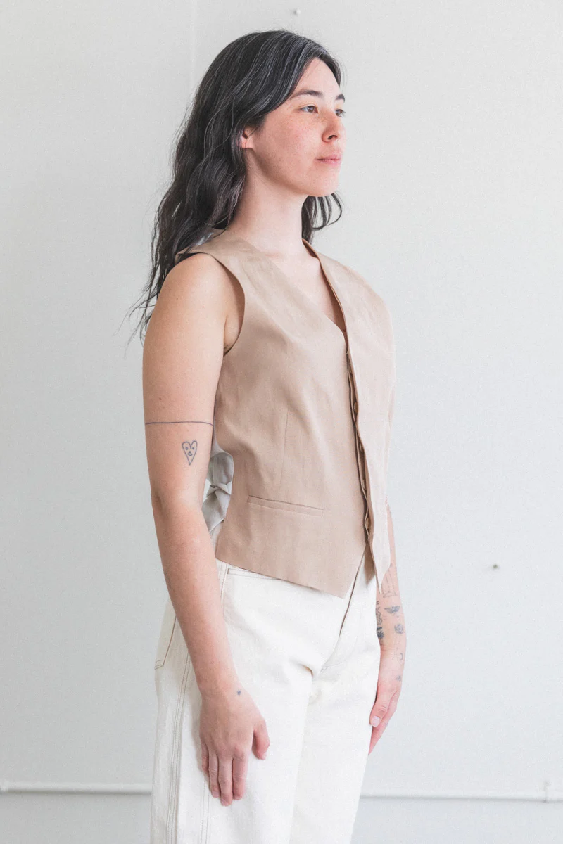 SIWA VEST IN WASHI CUPRO - Image 6
