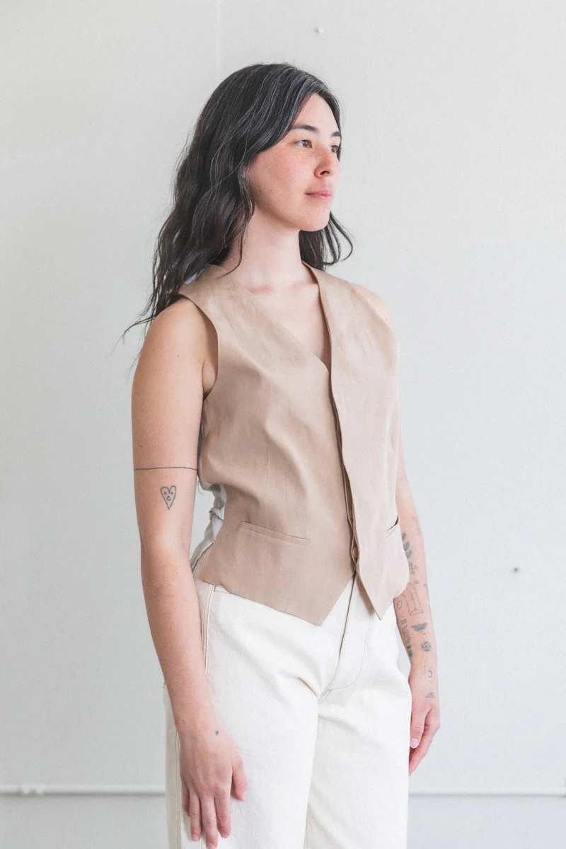 SIWA VEST IN WASHI CUPRO - Image 7