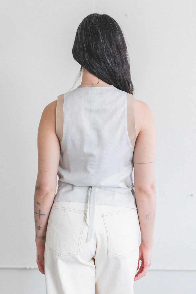 SIWA VEST IN WASHI CUPRO - Image 8