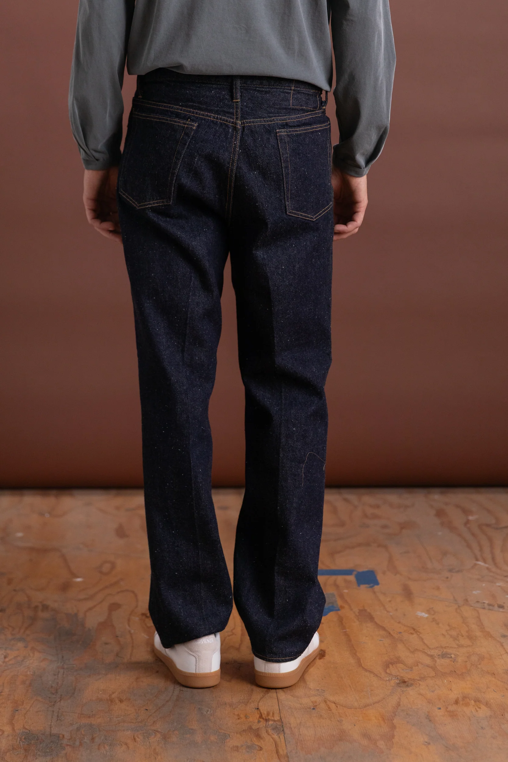 SKATE SHOECUT DENIM SLACKS IN INDIGO ONE WASH - Image 6