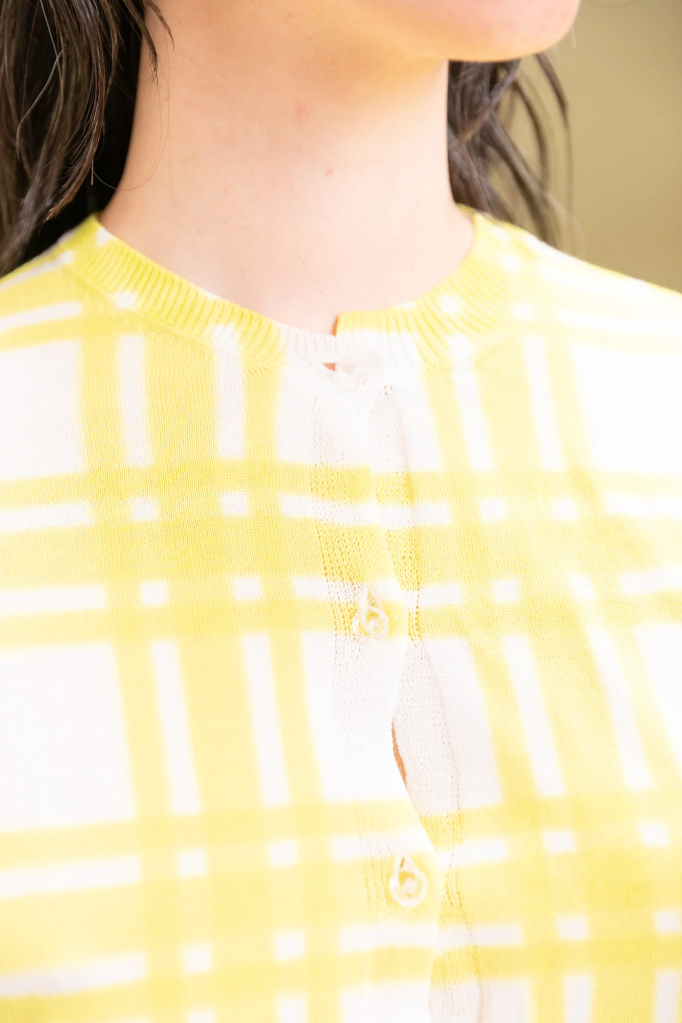 ITAZOME KNIT CARDIGAN IN YELLOW COTTON - Image 4