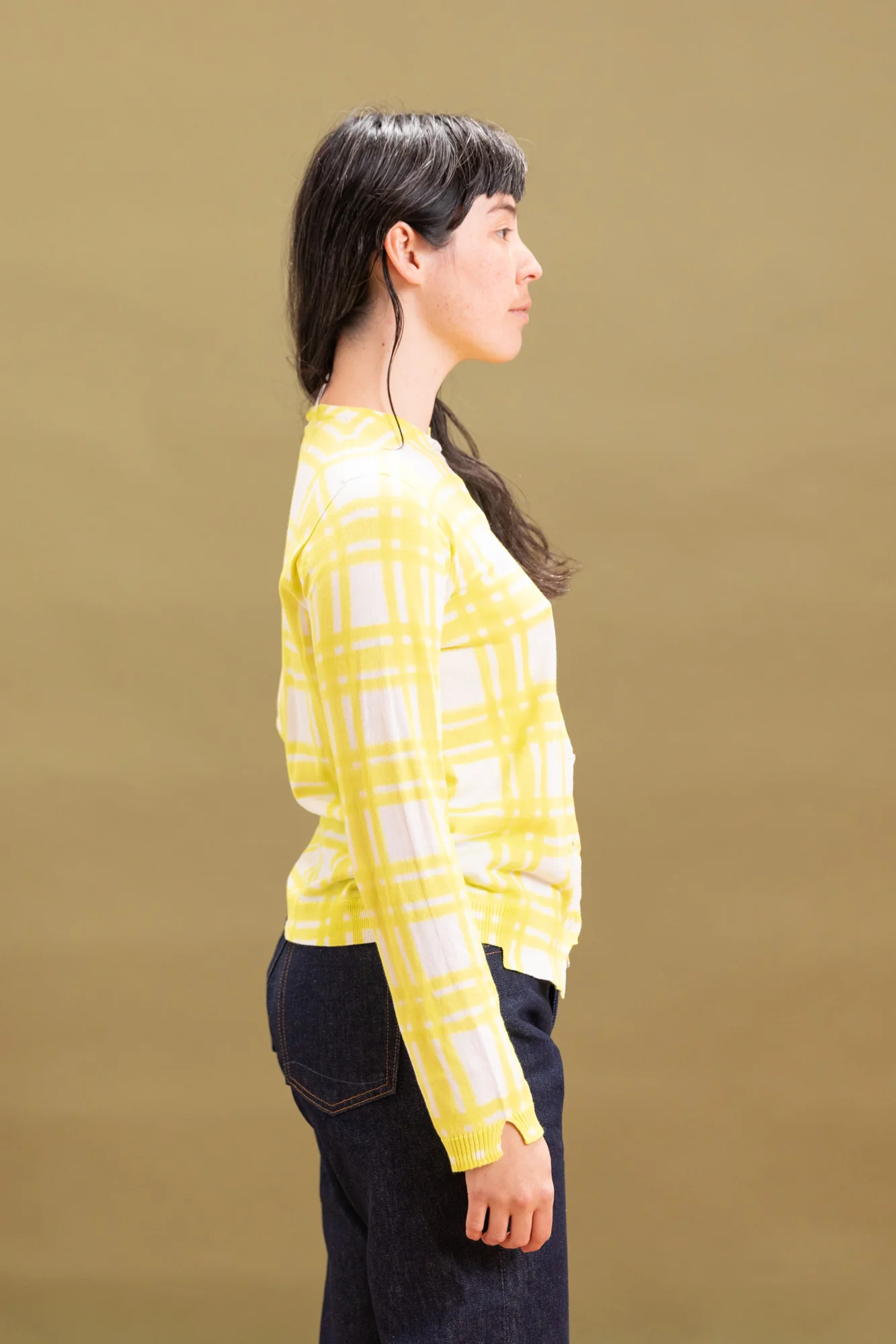 ITAZOME KNIT CARDIGAN IN YELLOW COTTON - Image 6