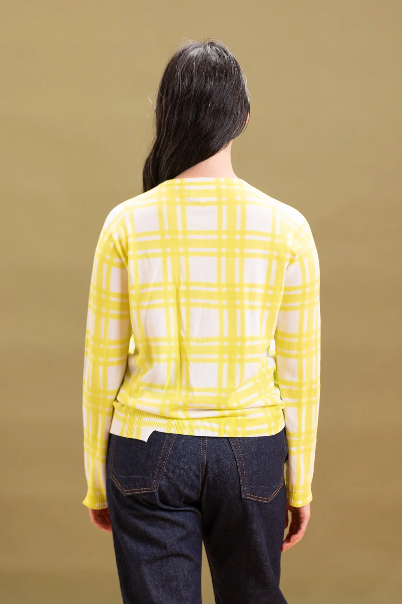 ITAZOME KNIT CARDIGAN IN YELLOW COTTON - Image 8