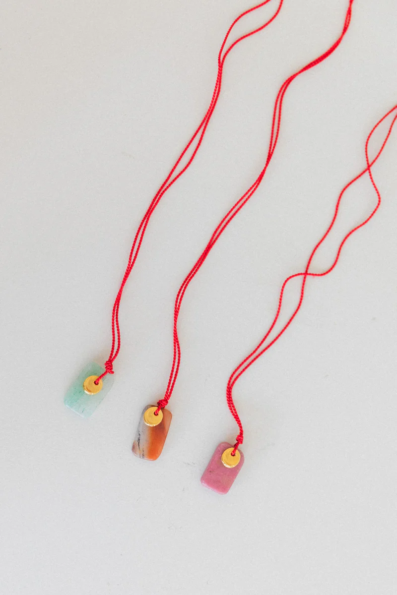SOL NECKLACE ON A SILK CORD - Image 3