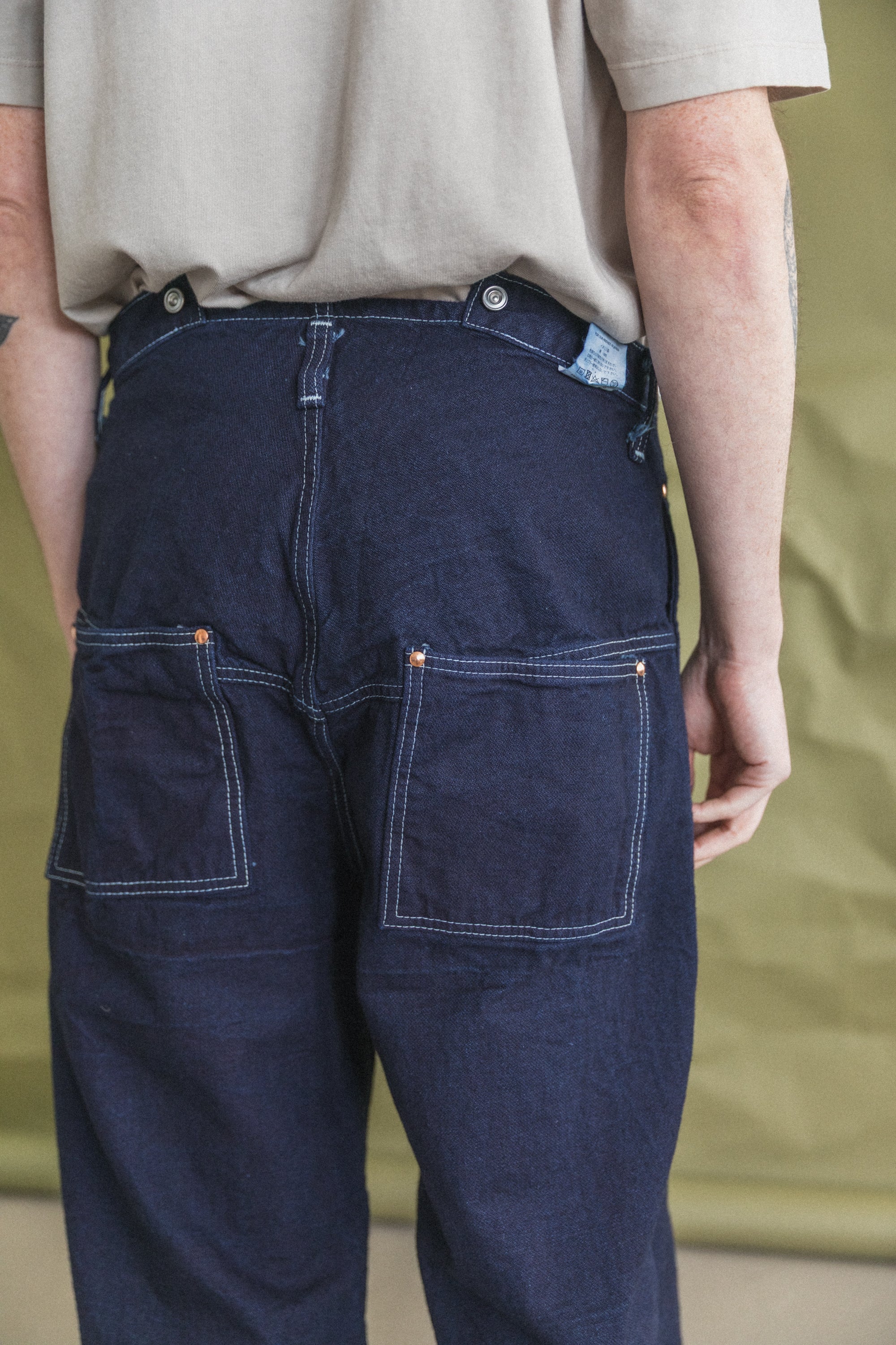 TYPE 156 SPLIT BACK JEANS IN RINSED DOUBLE INDIGO BROKEN TWILL - Image 3