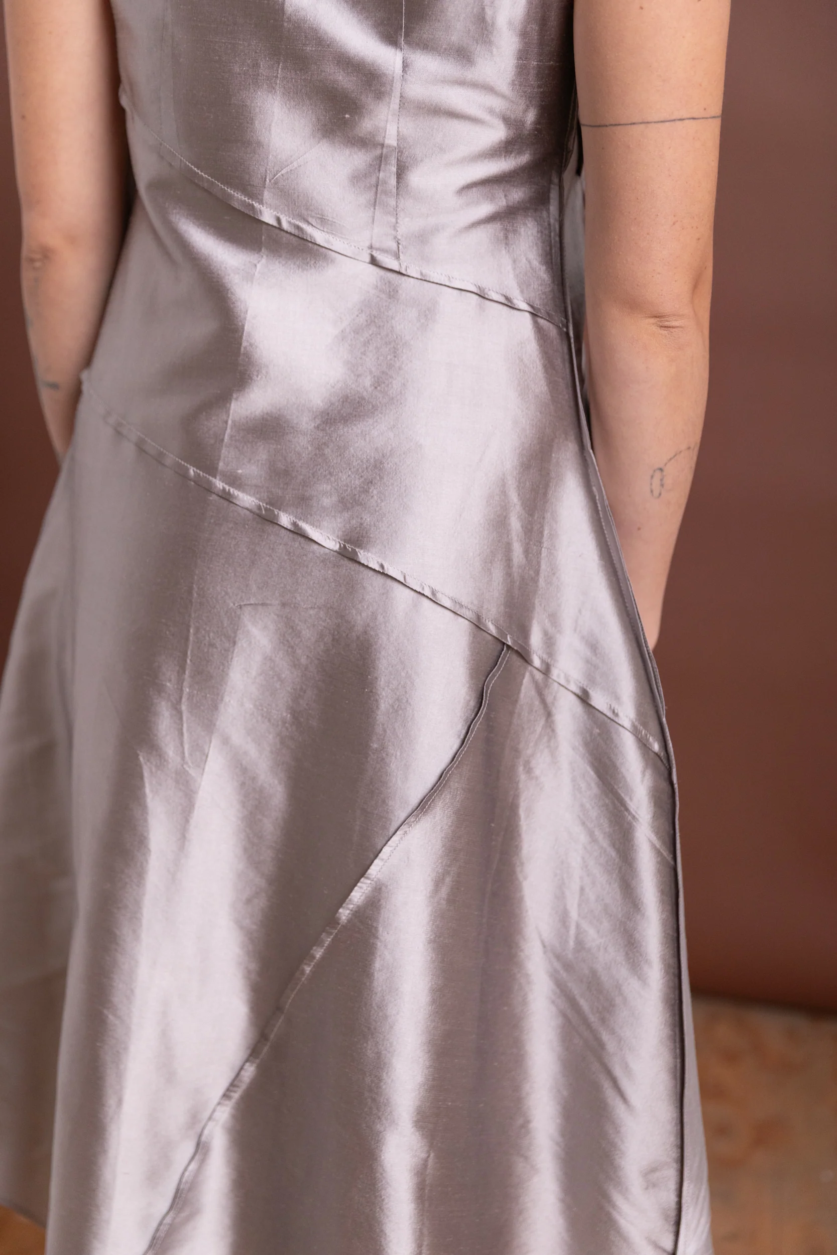 TABEA DRESS IN LAVENDER SILK TAFFETA - Image 6