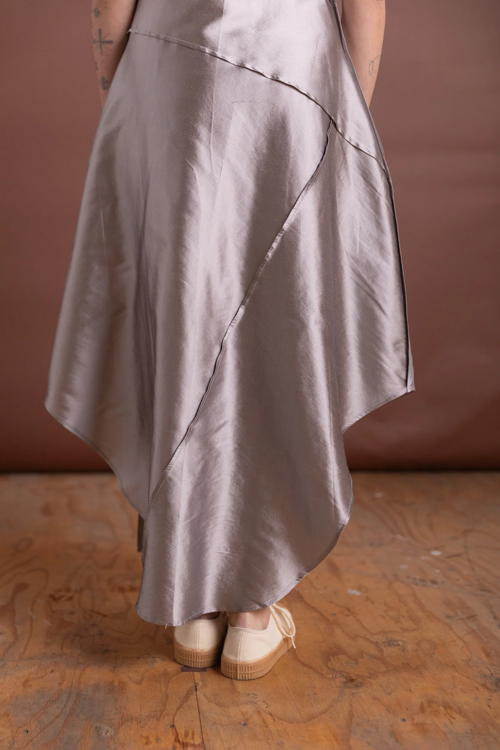 TABEA DRESS IN LAVENDER SILK TAFFETA - Image 7
