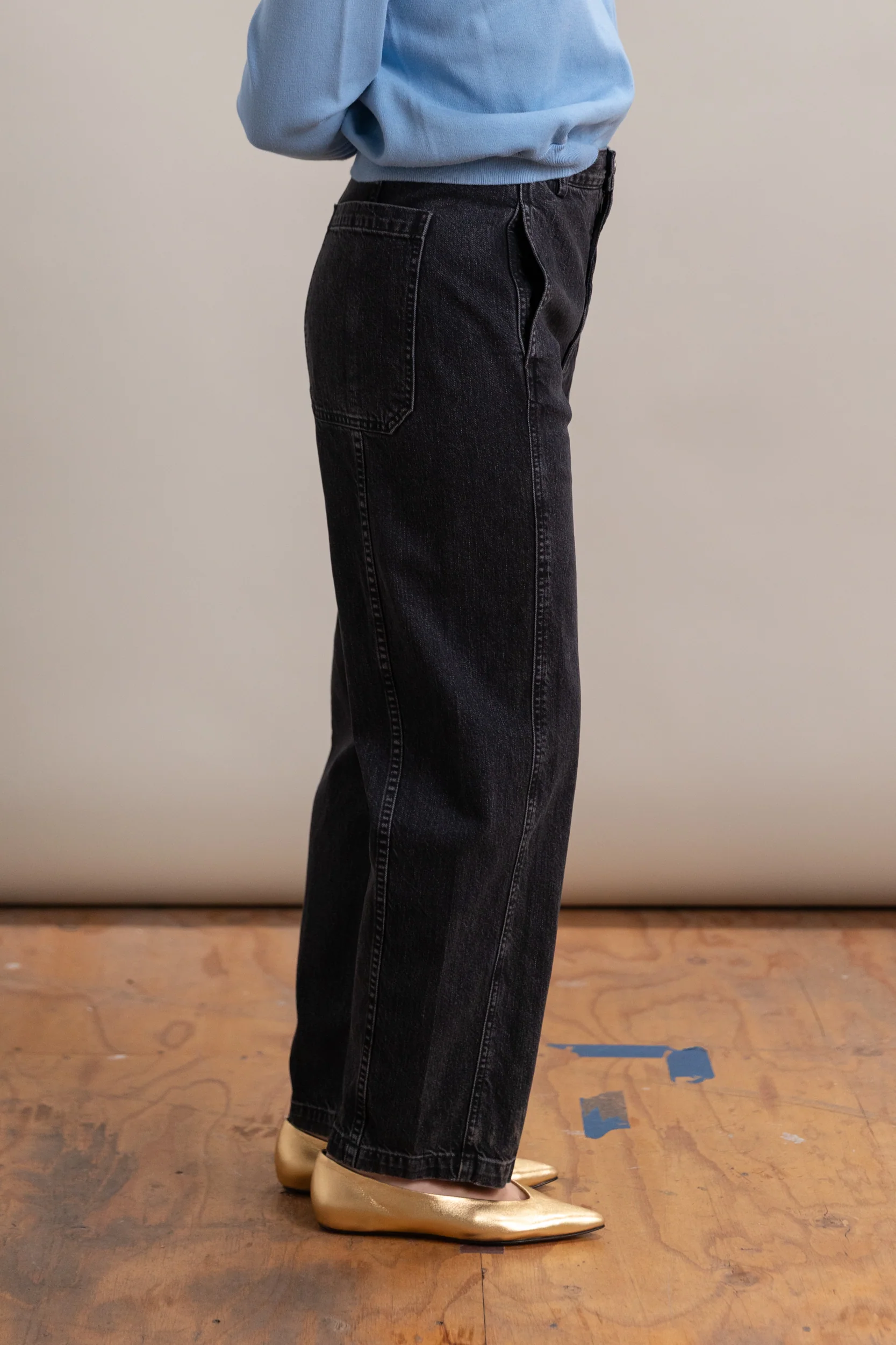 TAMAR PANT IN BLACK WASHED SALINAS DENIM - Image 4