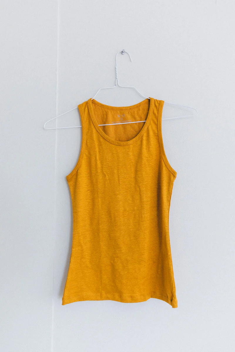 TANK TOP IN SAFFRON