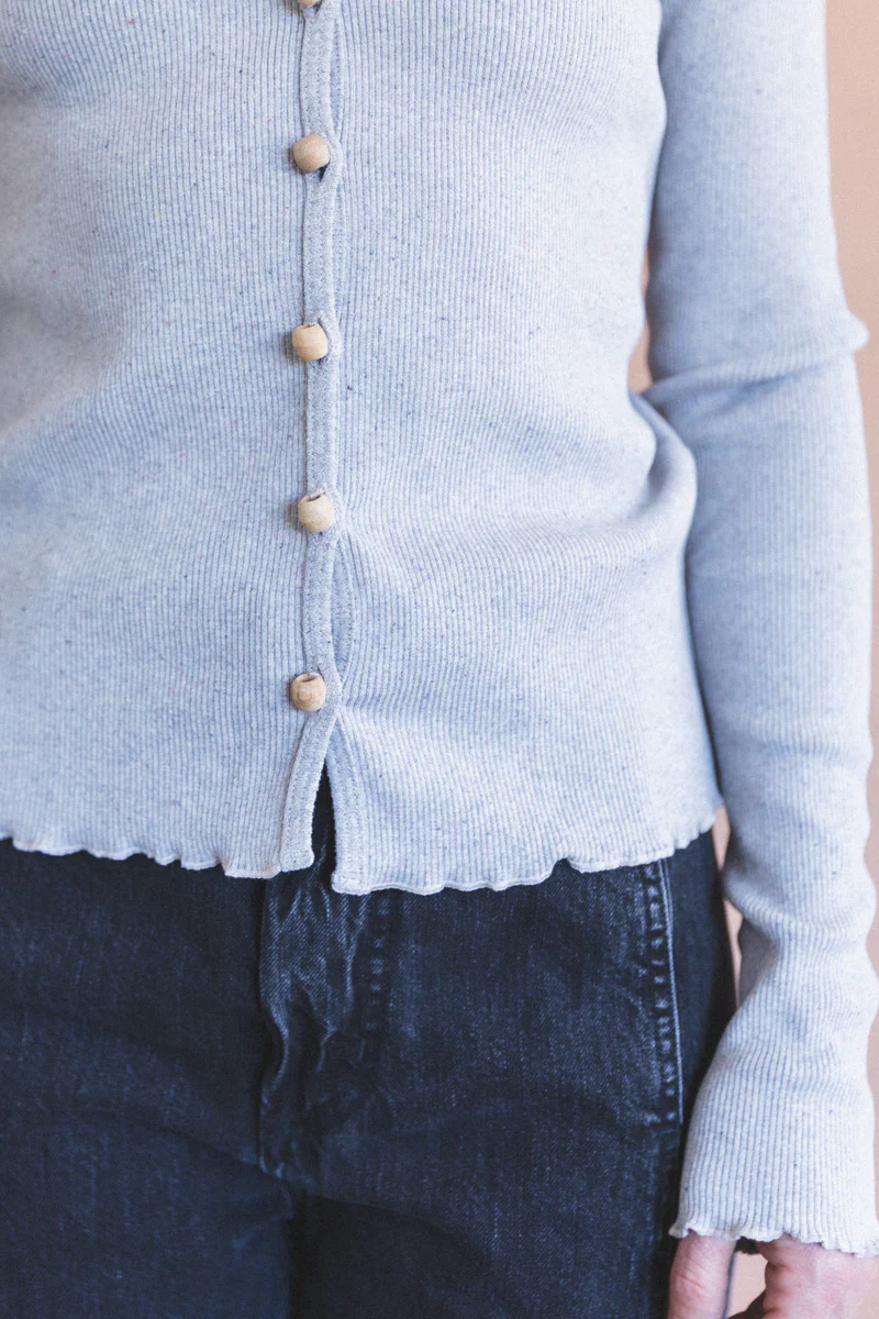 TAV CARDIGAN IN GREY MELANGE - Image 7
