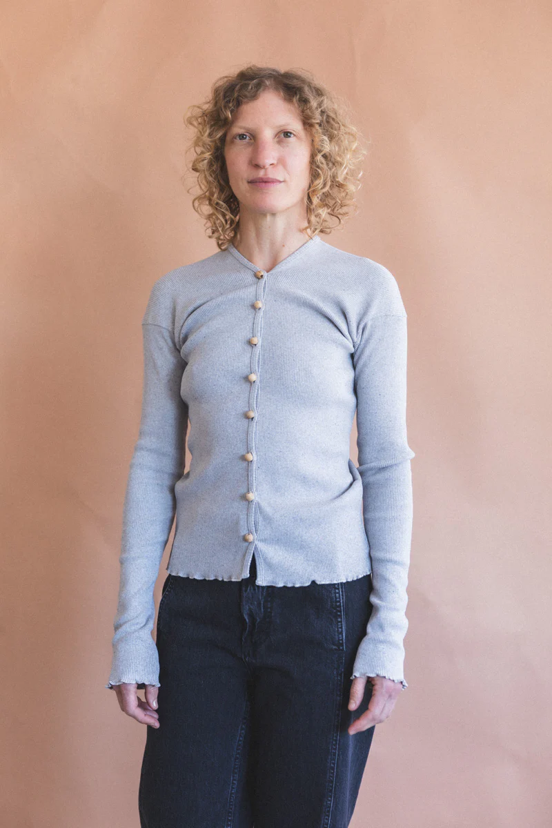 TAV CARDIGAN IN GREY MELANGE - Image 8
