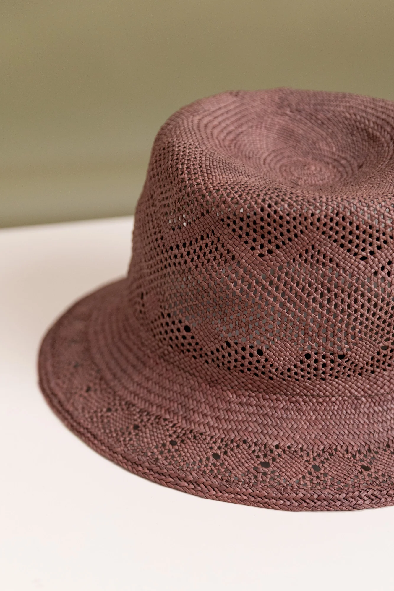 TRIPPER HAT IN WALNUT DYED PANAMA STRAW - Image 2