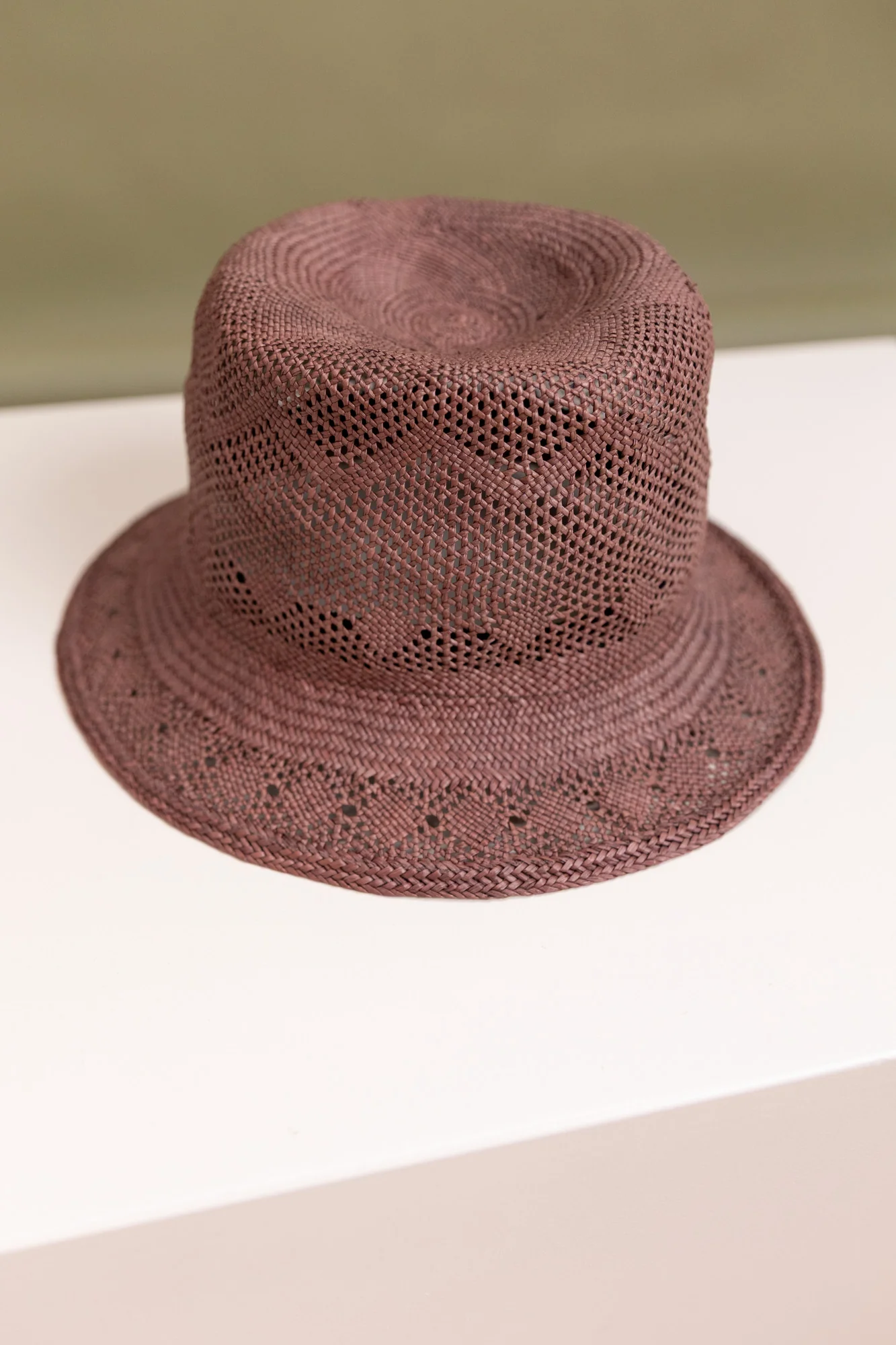 TRIPPER HAT IN WALNUT DYED PANAMA STRAW - Image 4