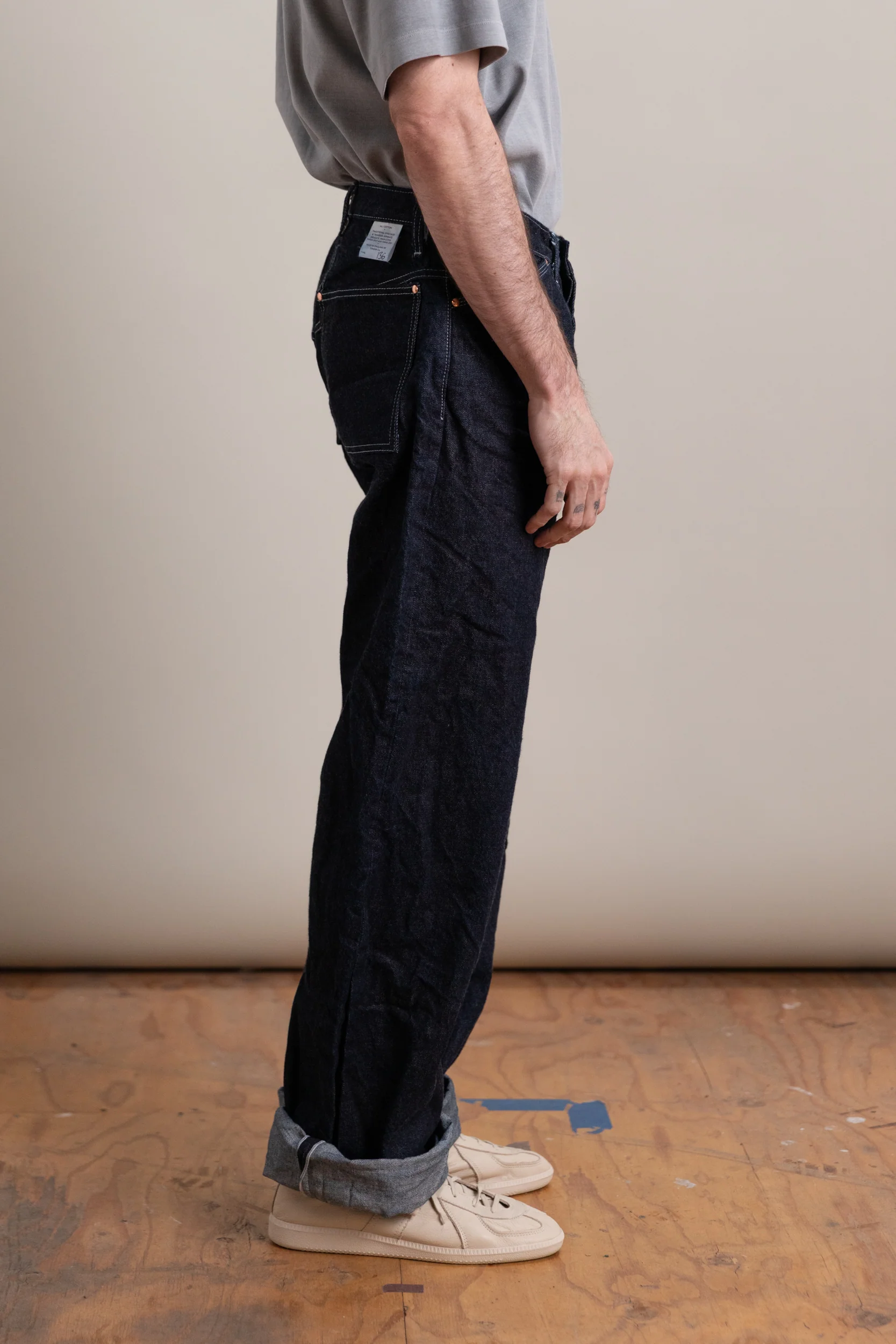 TYPE 136 OXFORD JEANS IN RINSED 16 OZ. SELVAGE DENIM - Image 3